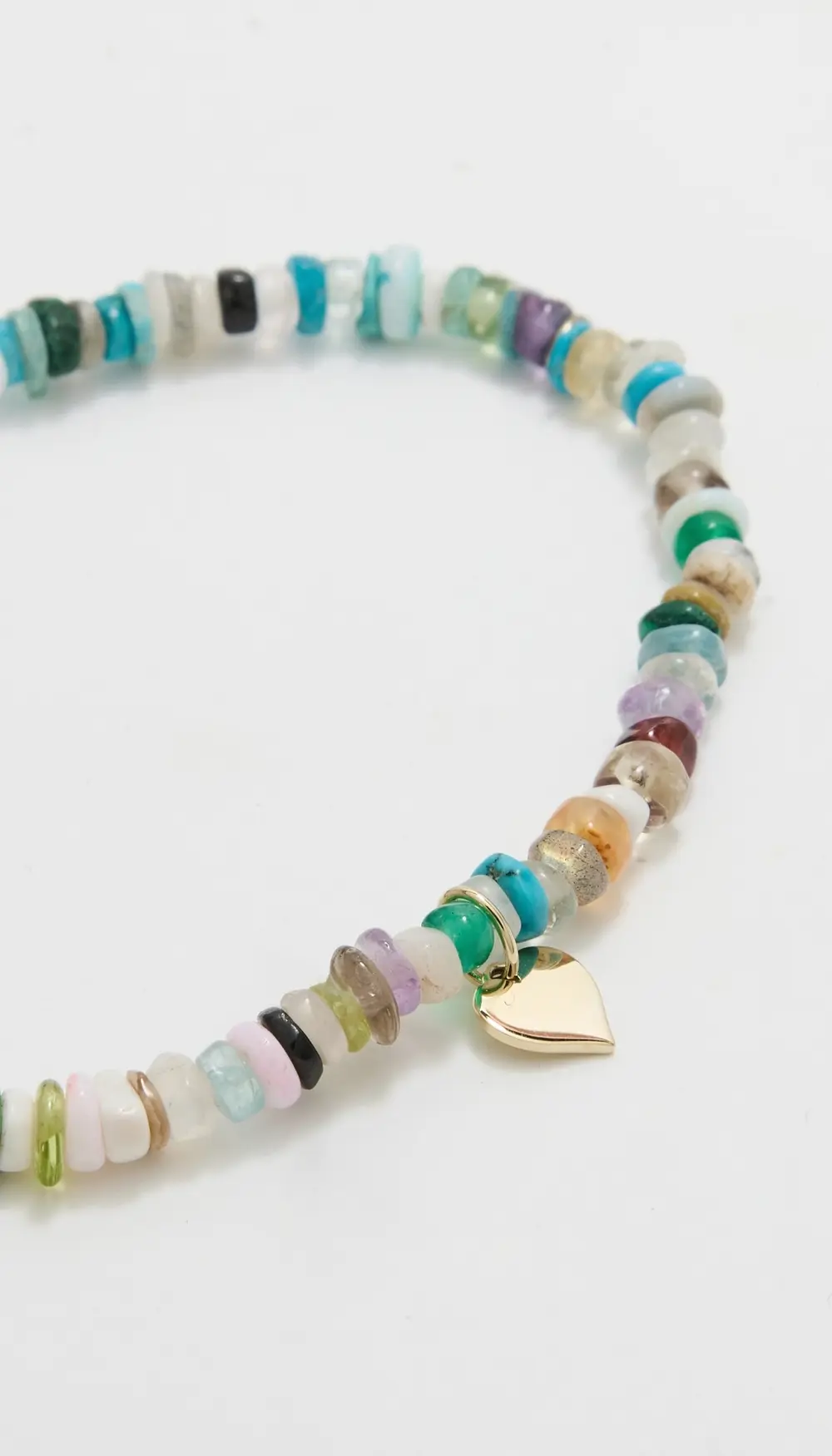 Sydney Evan Pure Heart Charm On Rainbow Bracelet