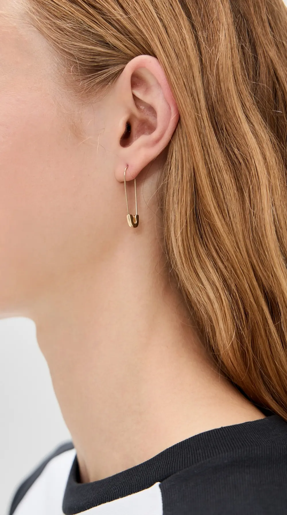 Zoe Chicco 14k Gold Safety Pin Single Earring