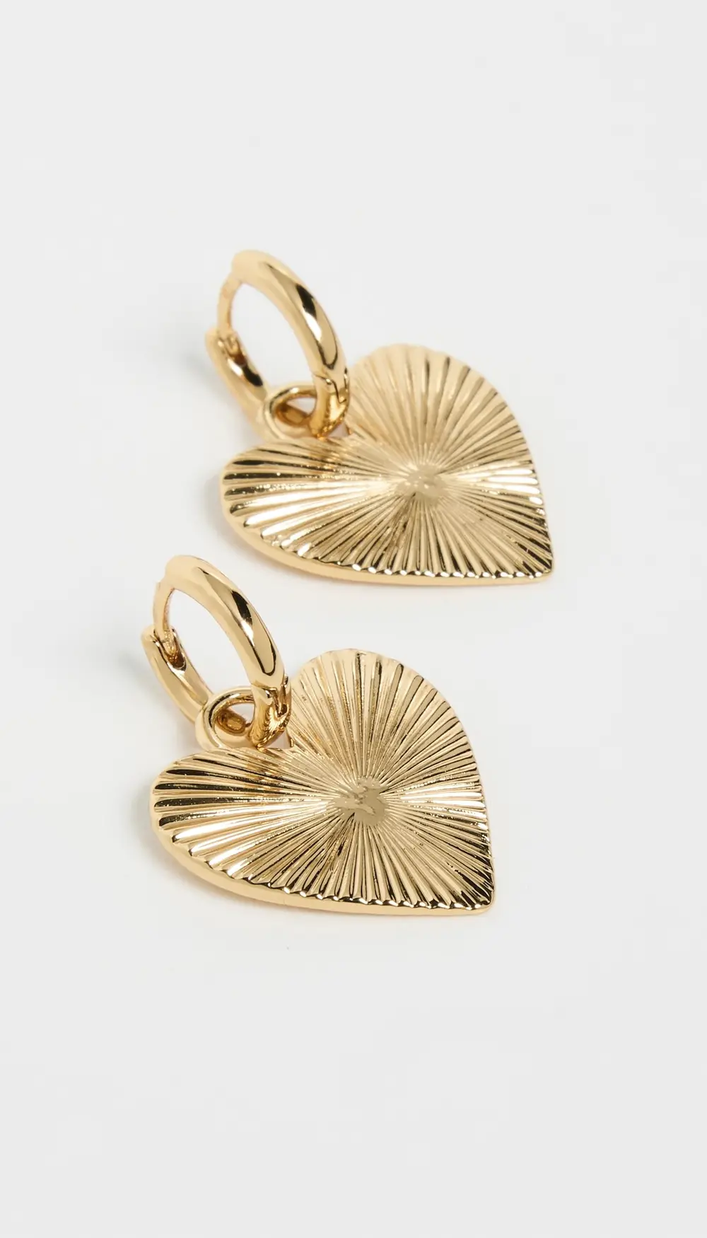 HART Small Ribbed Heart of Gold Huggies