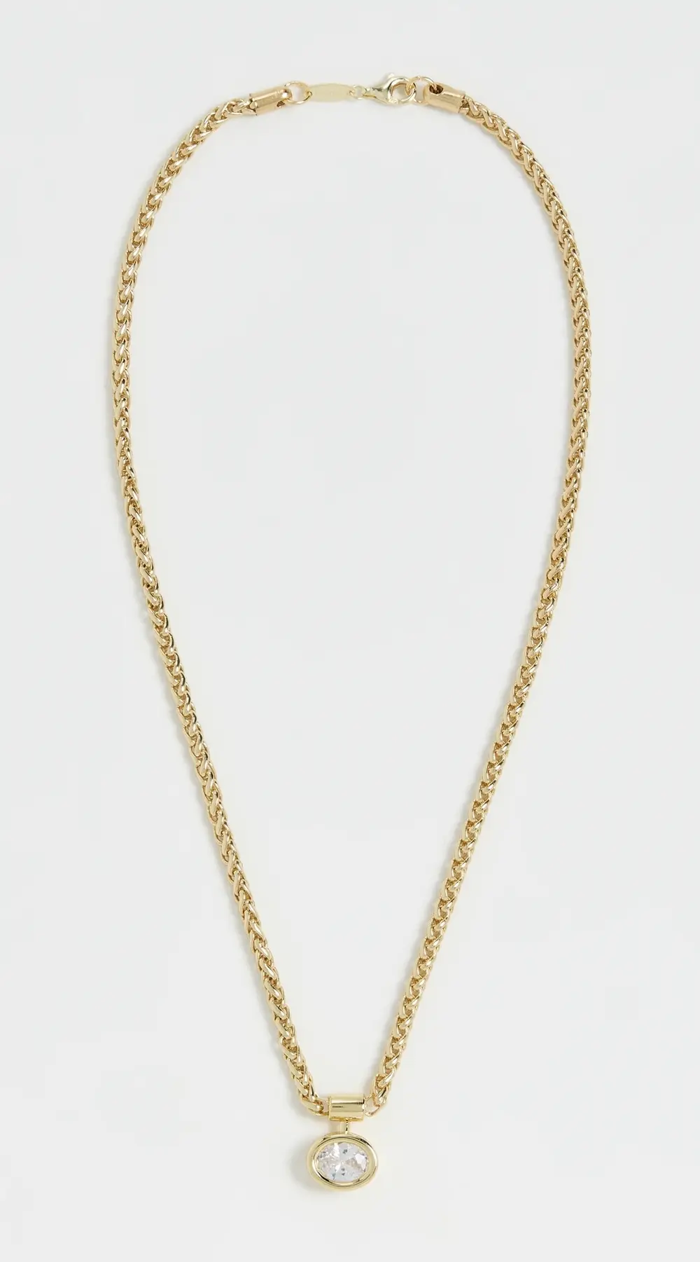 SHASHI Bezel Solitaire Olympia Necklace