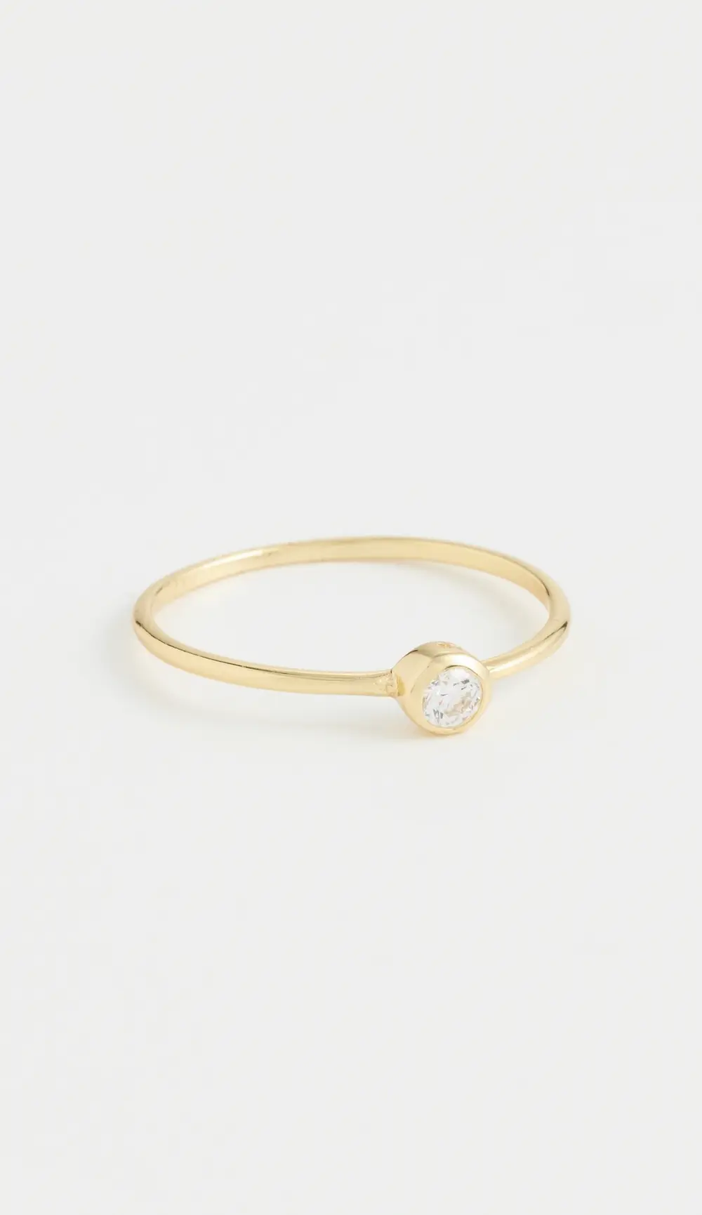SHASHI Solitaire Bezel Ring