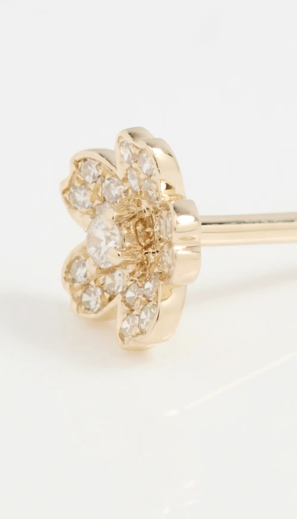 EF Collection Diamond Mini Cherry Blossom Stud Earring