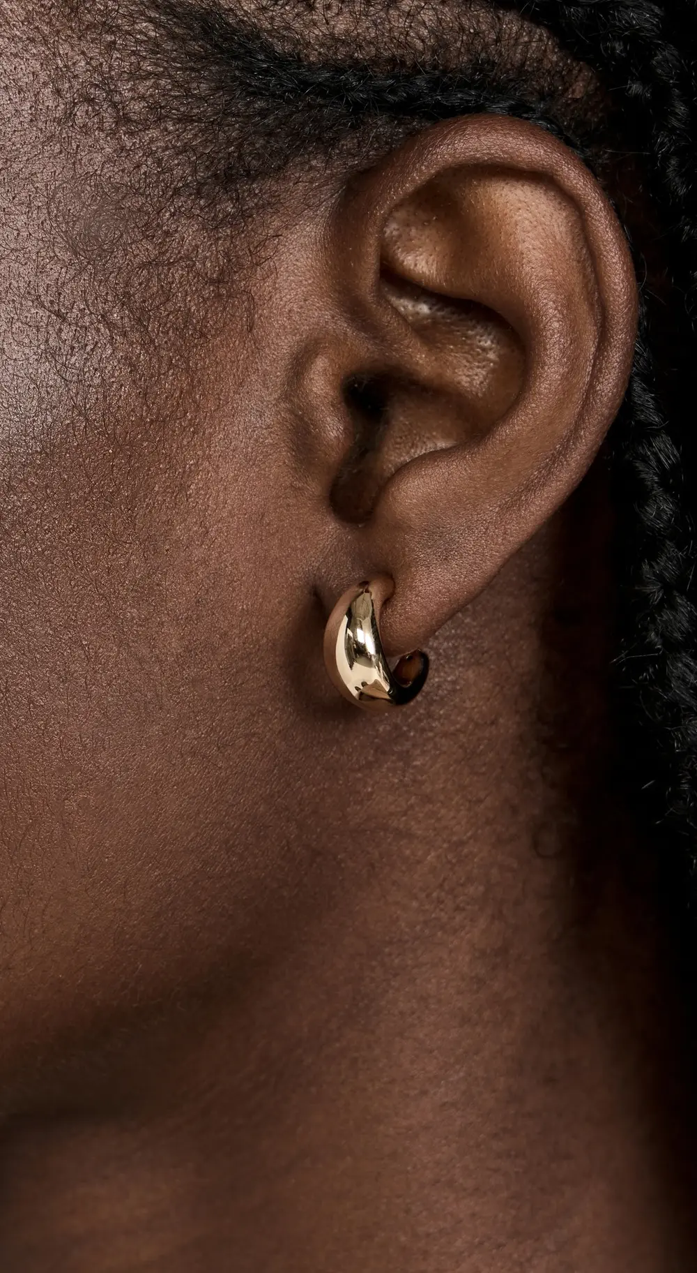 EF Collection 14k Gold Jumbo Dome Hoop Earrings