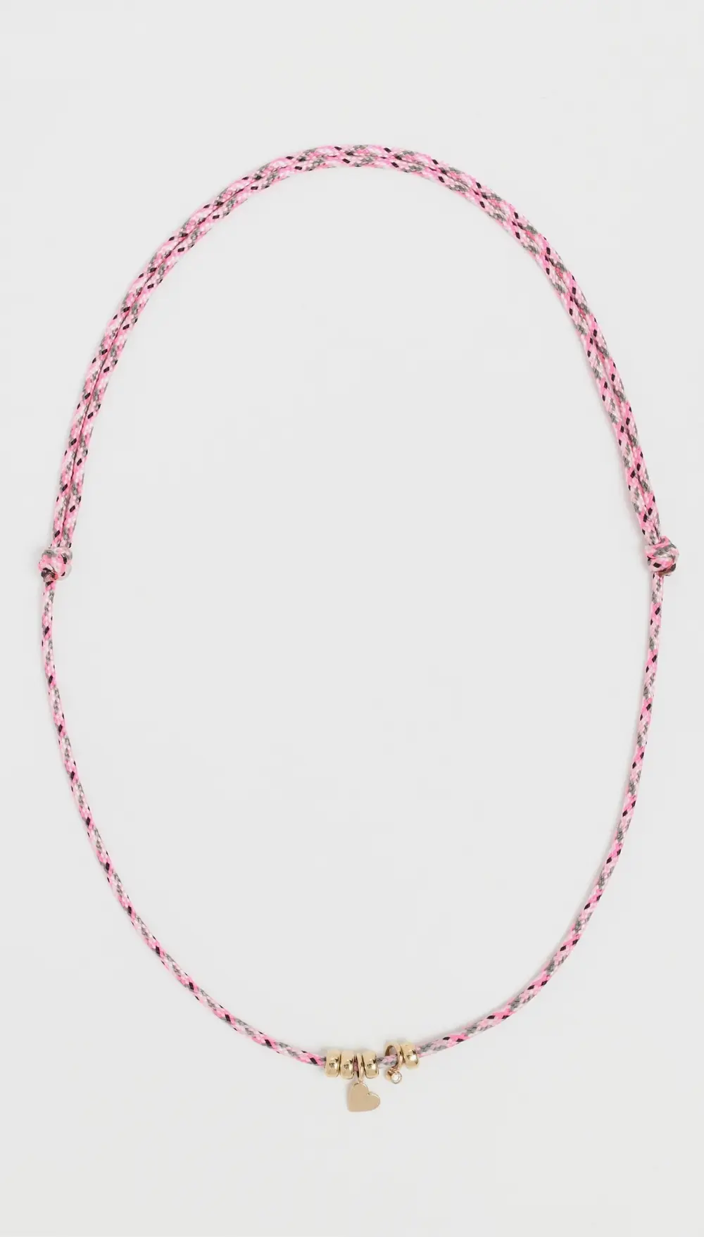 Zoe Chicco 14k Midi Bitty Heart Paracord Necklace