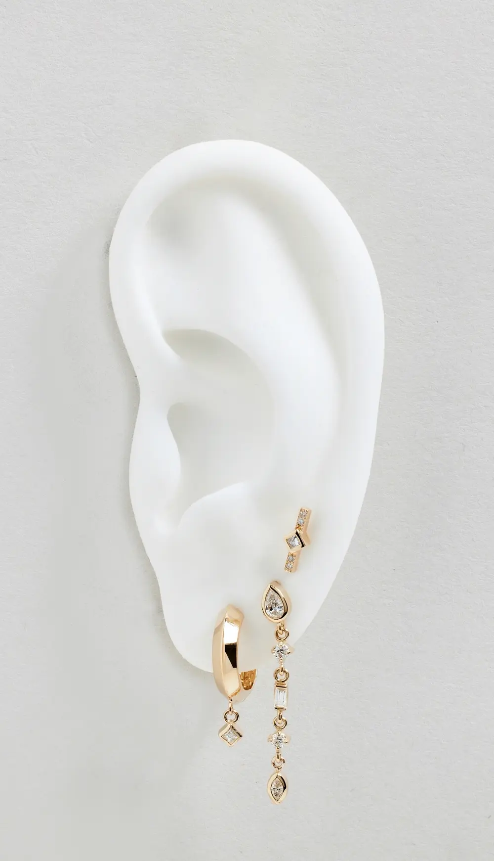 Zoe Chicco Knife Edge Hinged Huggie Hoop Earrings