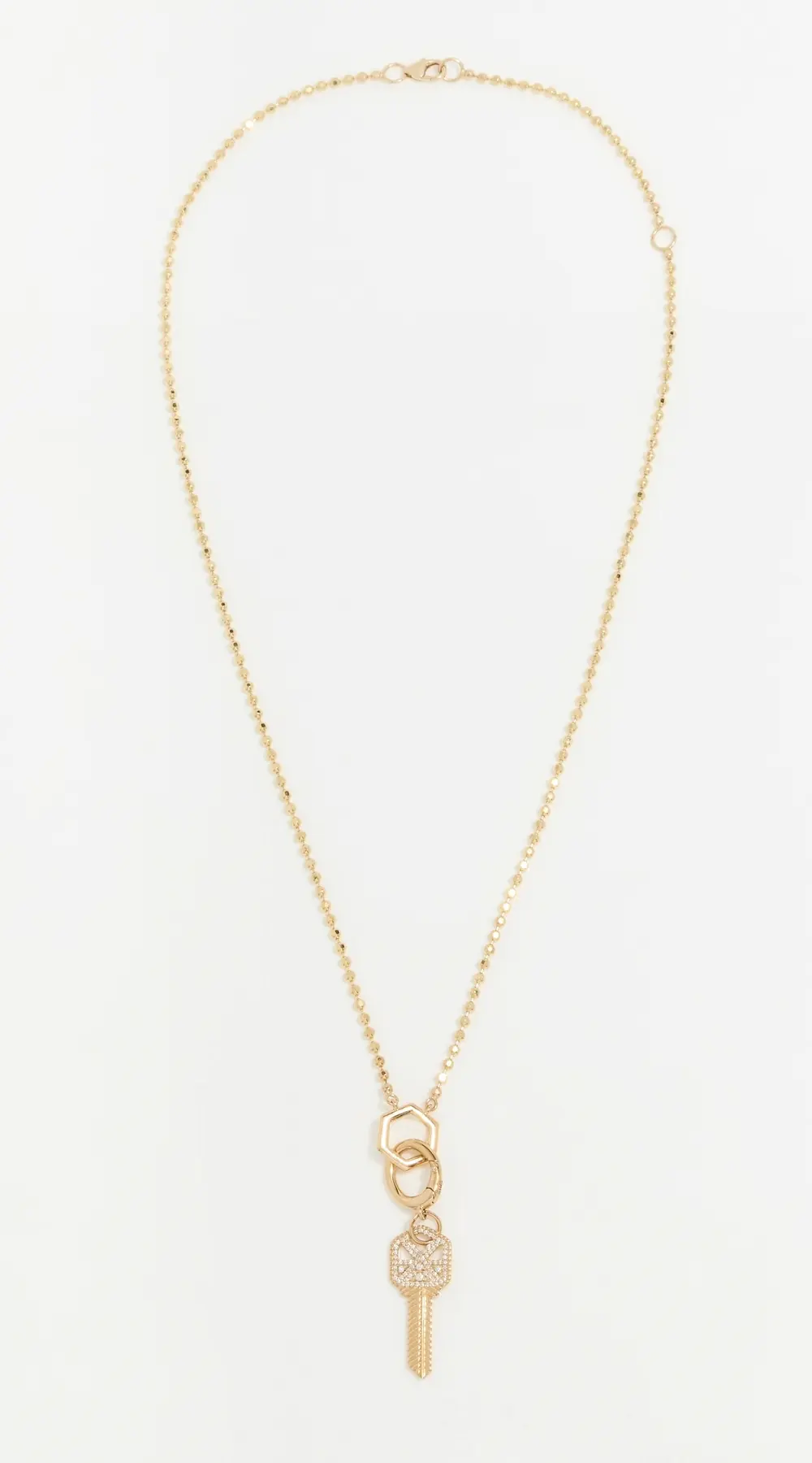 Harwell Godfrey Mini Cut Ball Chain & Mini Key Necklace