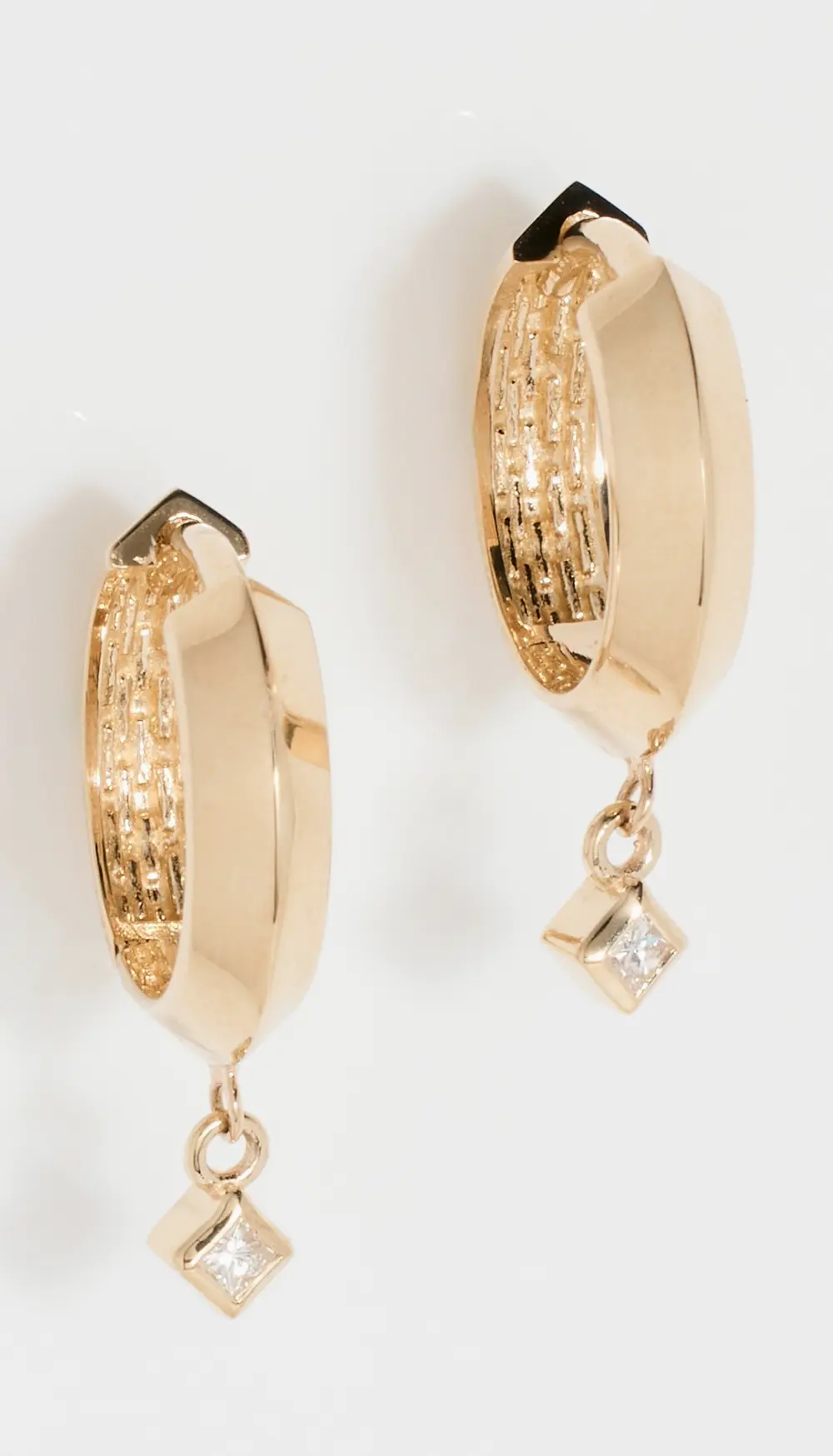 Zoe Chicco Knife Edge Hinged Huggie Hoop Earrings