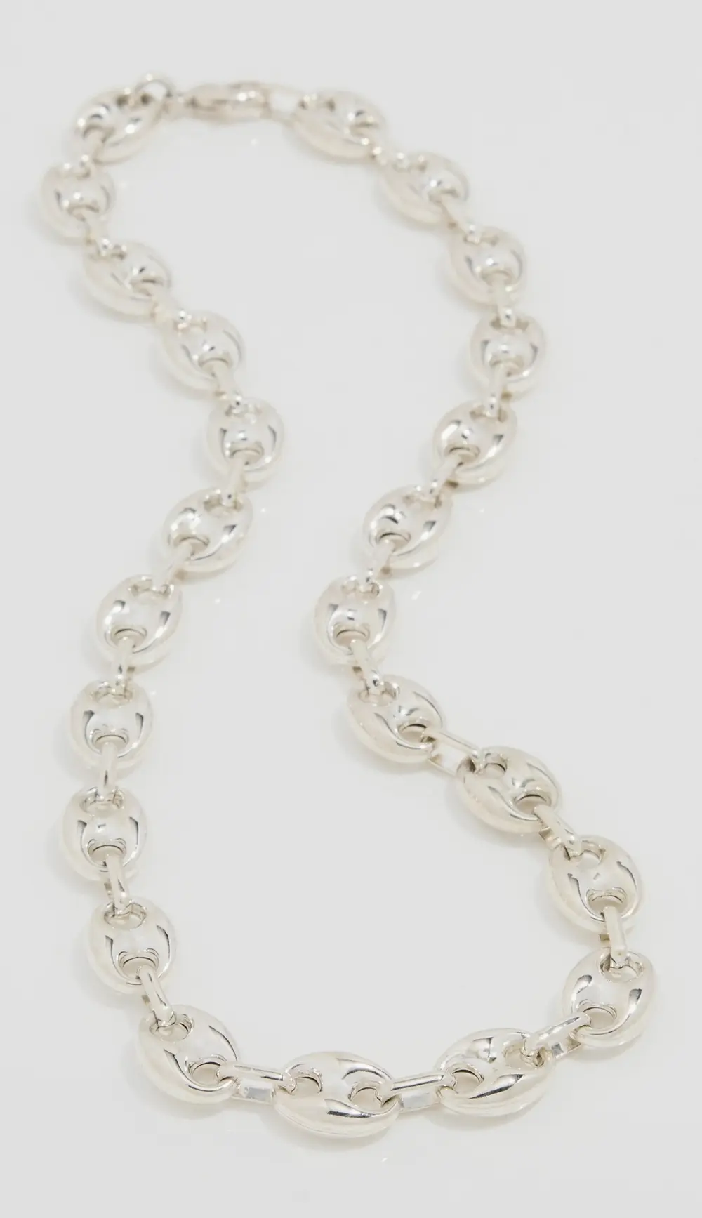 Zoe Chicco Sterling Silver Large Puffed Mariner Chain Necklace