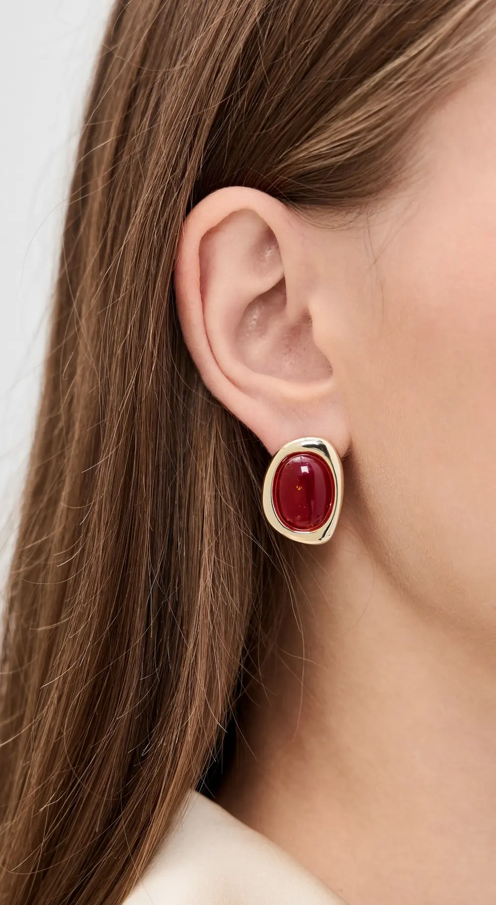 Luv Aj Amber Honey Resin Studs