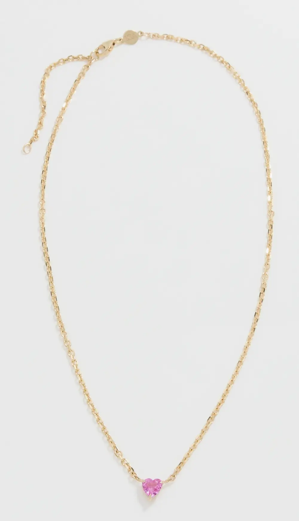 Isa Grutman 14k Pink Sapphire Heart Necklace