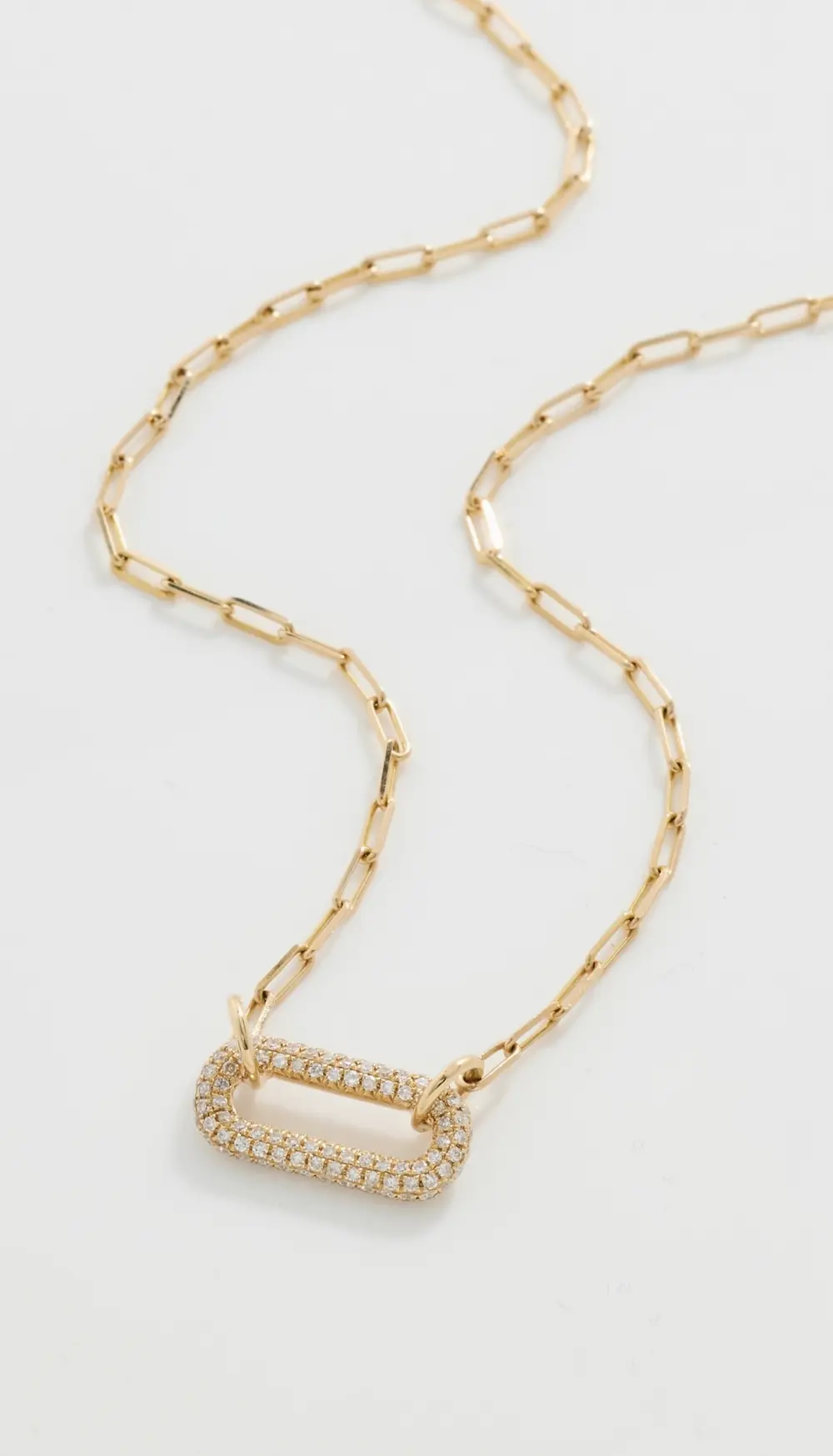 SHAY 18k Single Diamond Pave Cable Necklace