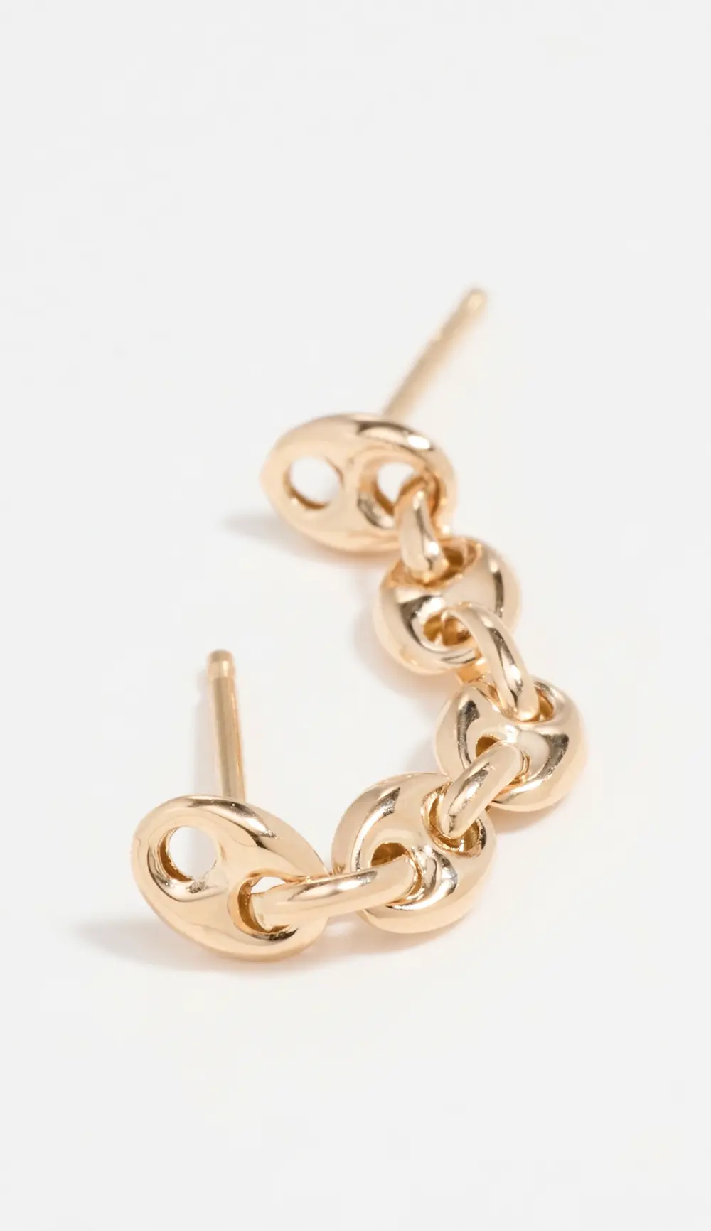 Zoe Chicco 14k Gold Linked Mariner Chain Double Stud Earring
