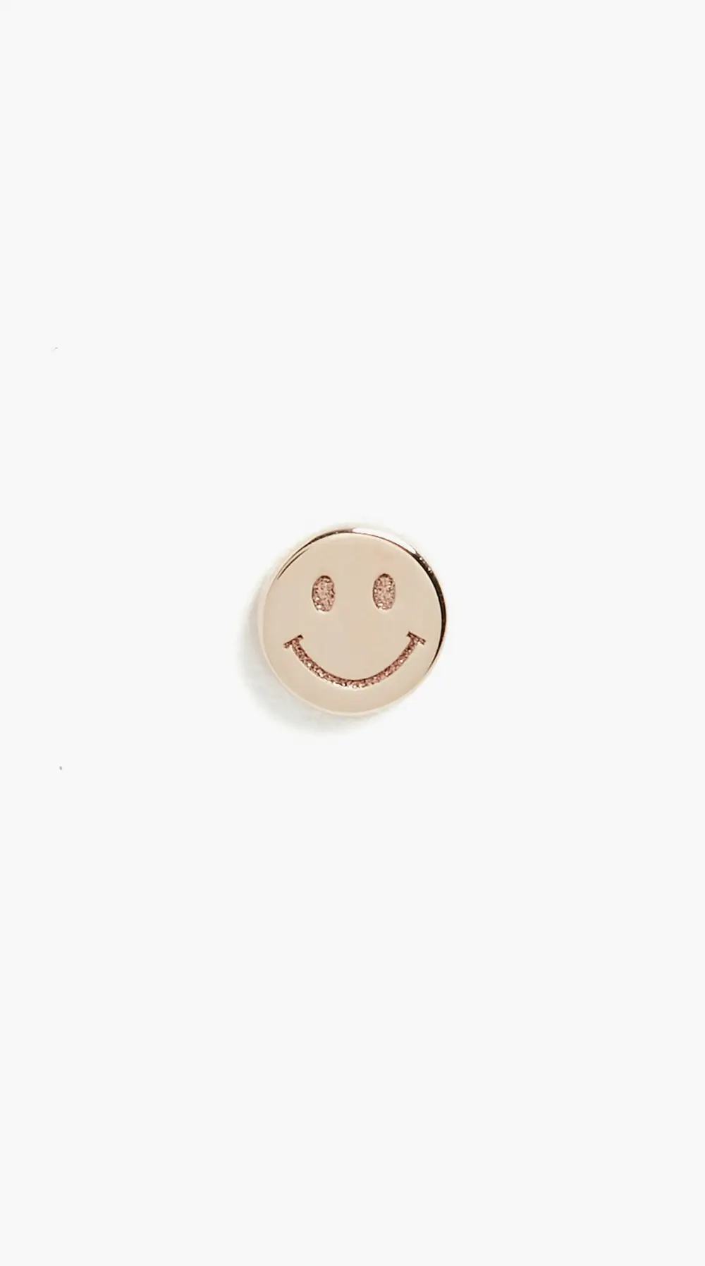 Zoe Chicco 14k Gold Single Itty Bitty Smiley Face Stud