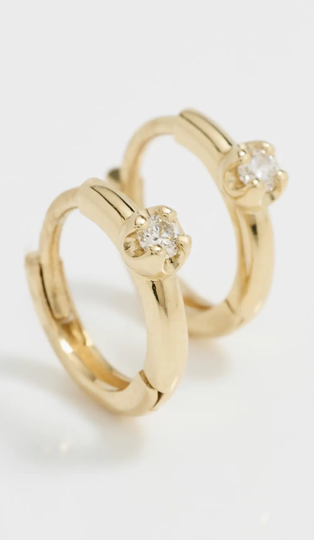 Jennifer Meyer Jewelry 18k Small Illusion Accent Huggies