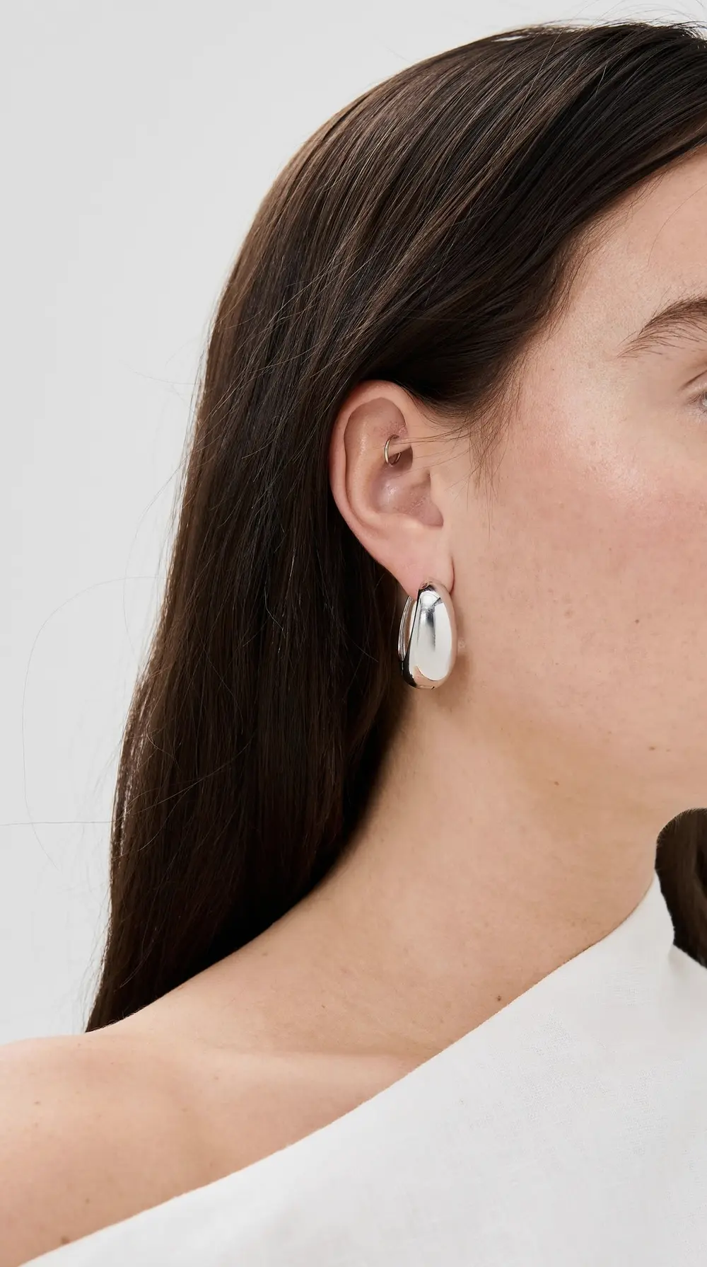 SHASHI Cameron Silver Hoops