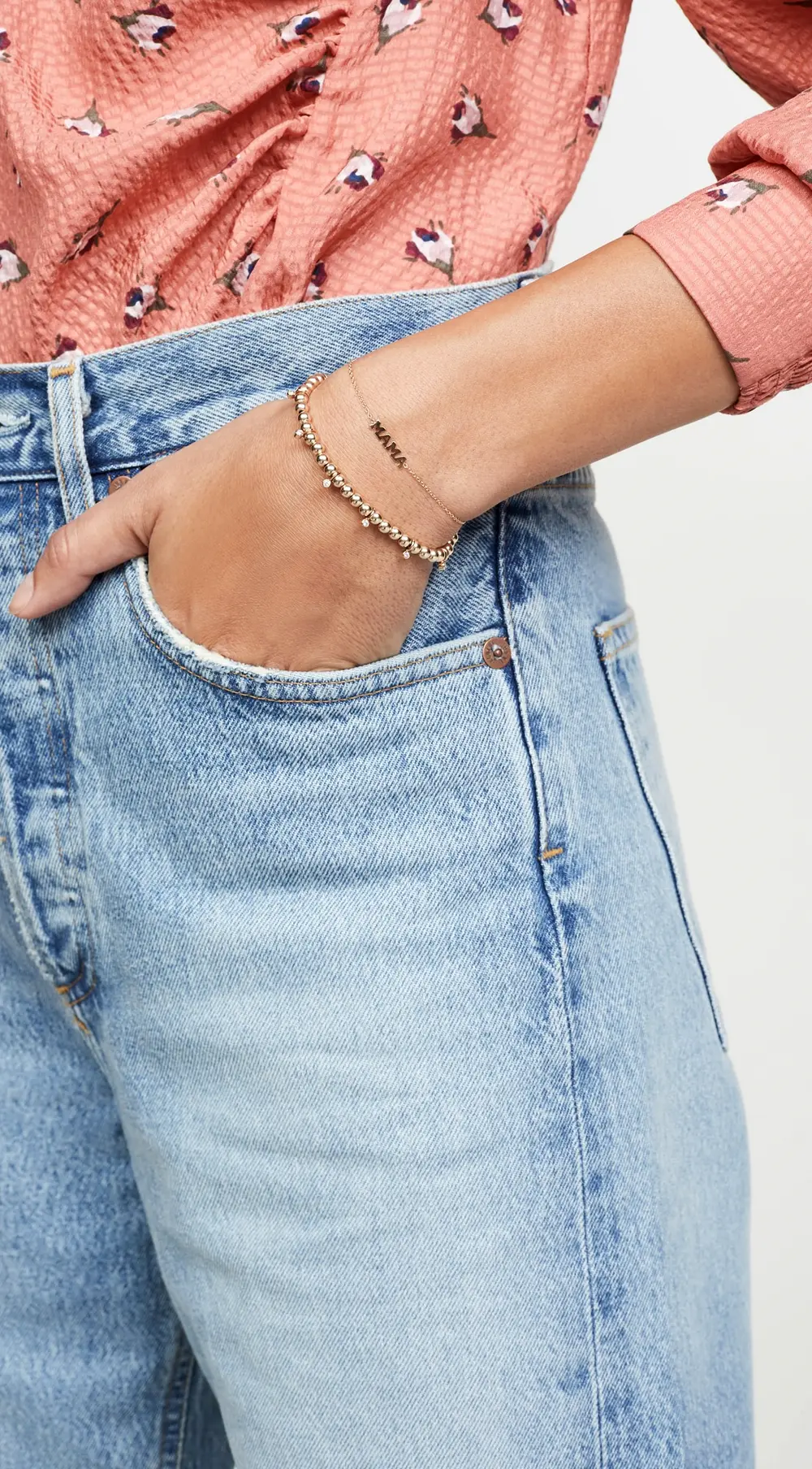 Zoe Chicco 14k Itty Bitty Mama Bracelet