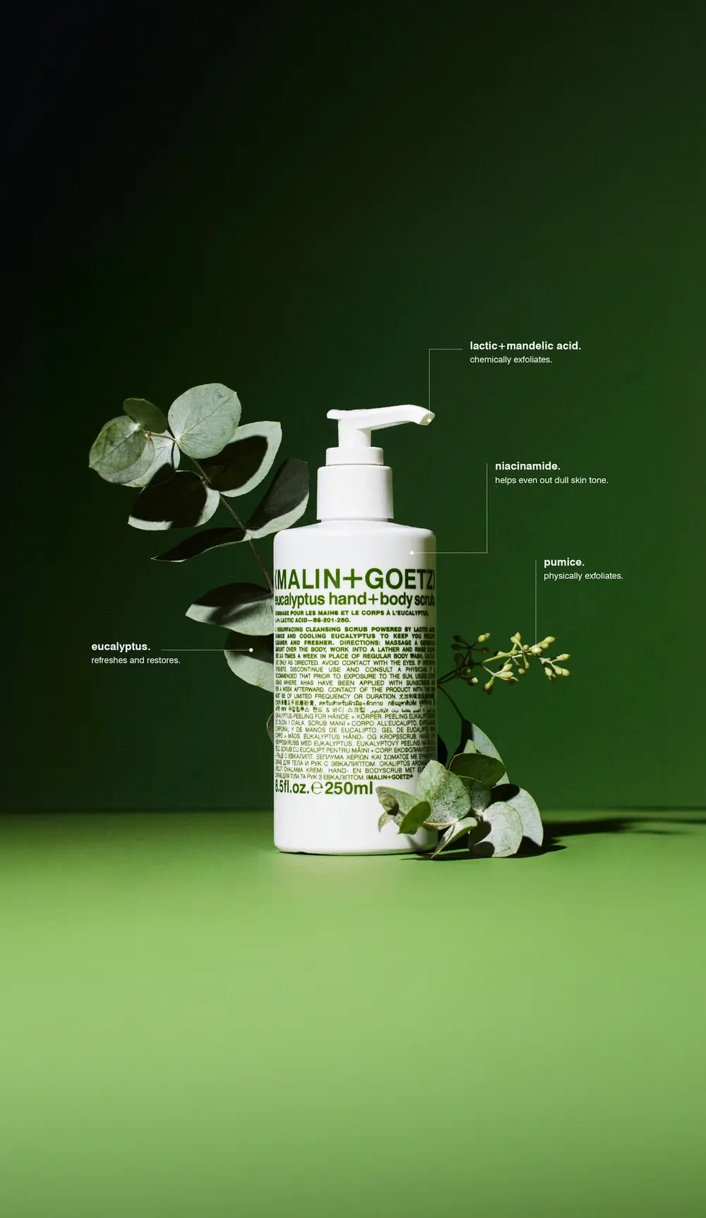 MALIN+GOETZ Eucalyptus Hand+Body Scrub
