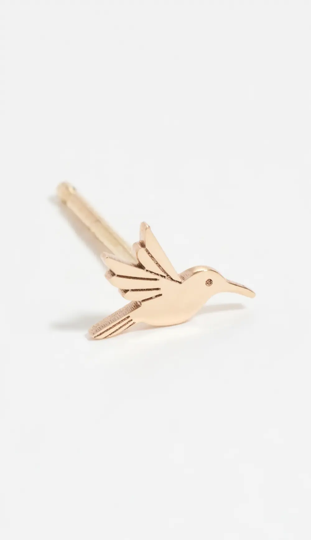 Zoe Chicco 14k Gold Single Itty Bitty Hummingbird Stud Earring