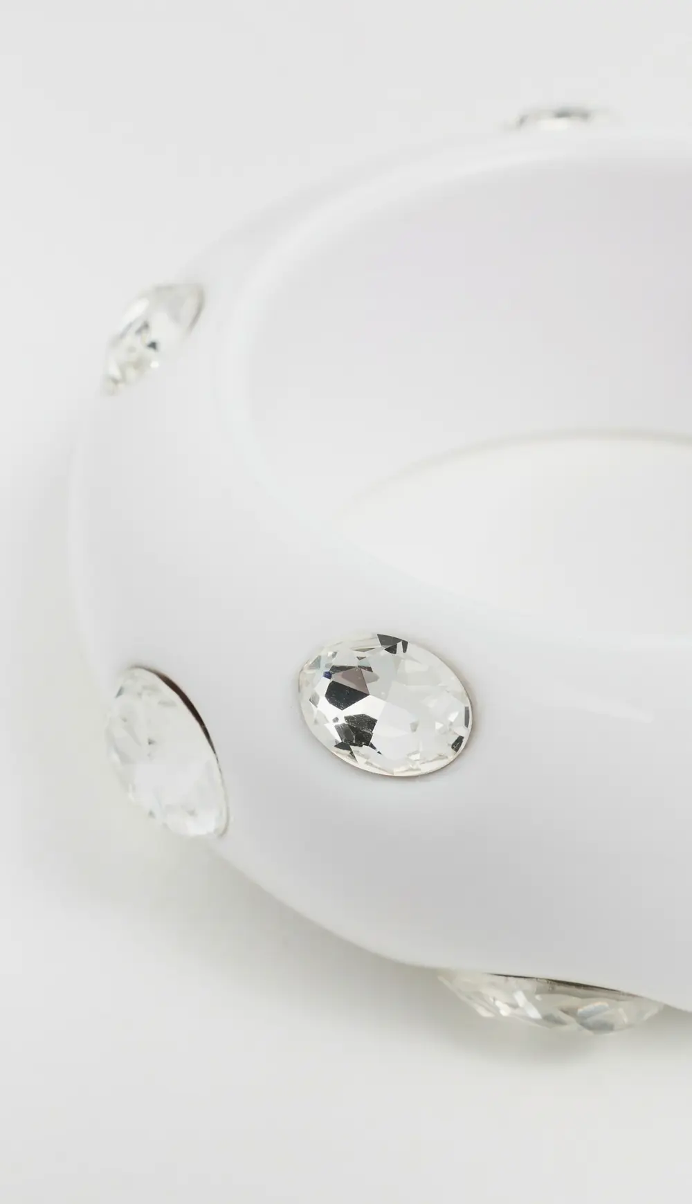 Kenneth Jay Lane Crystal Stones Domed Bangle