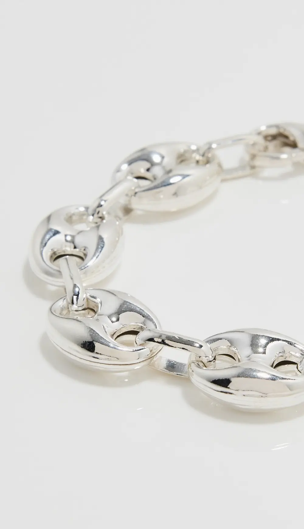 Zoe Chicco Sterling Silver Large Puffed Mariner Chain Bracelet