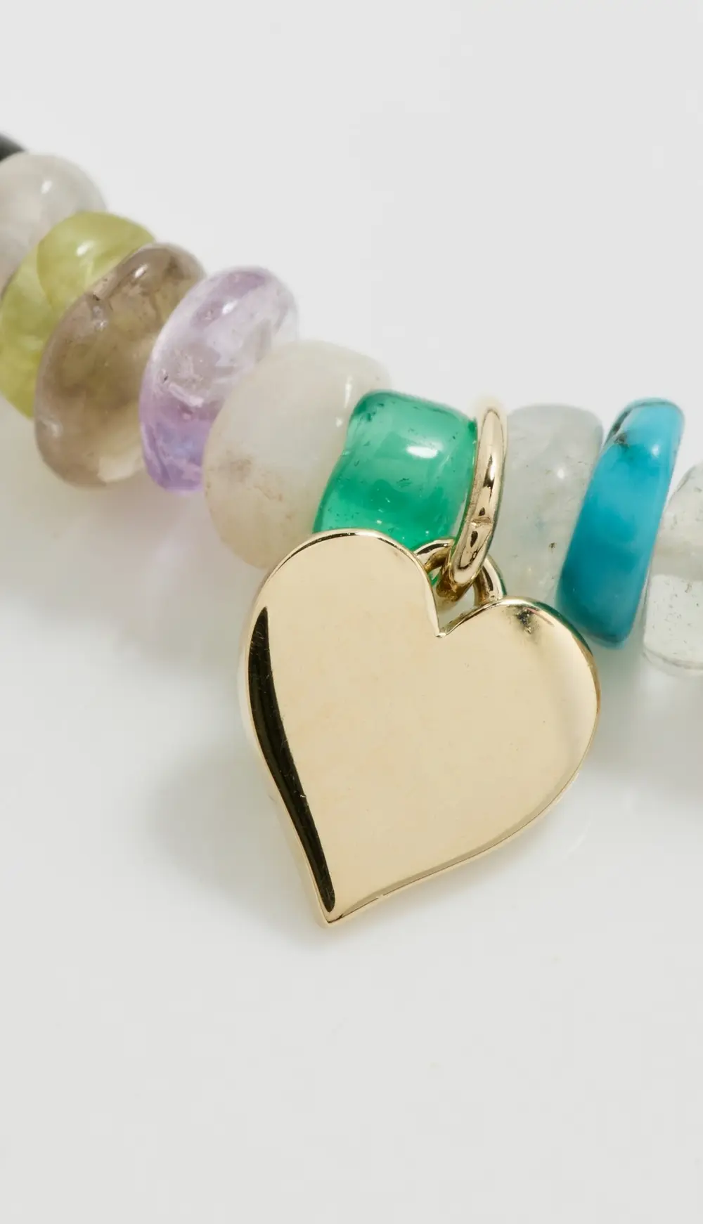 Sydney Evan Pure Heart Charm On Rainbow Bracelet