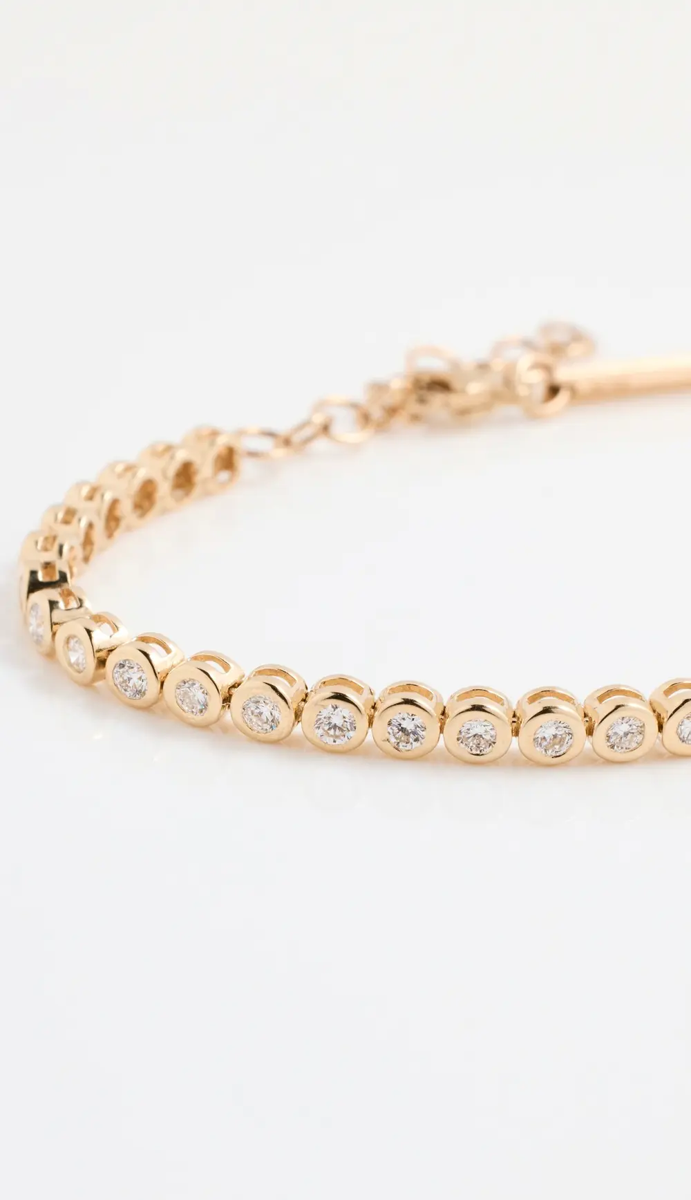Zoe Chicco 14k Tennis Collection Bezel Bracelet 1.2 ctw