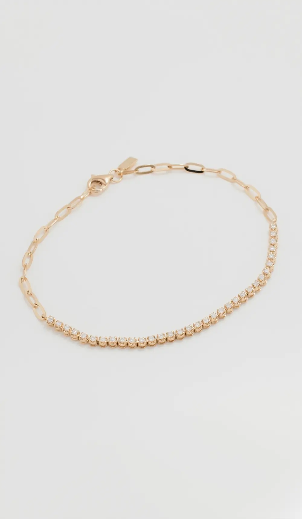 EF Collection 14k Diamond Segment Mini Link Bracelet