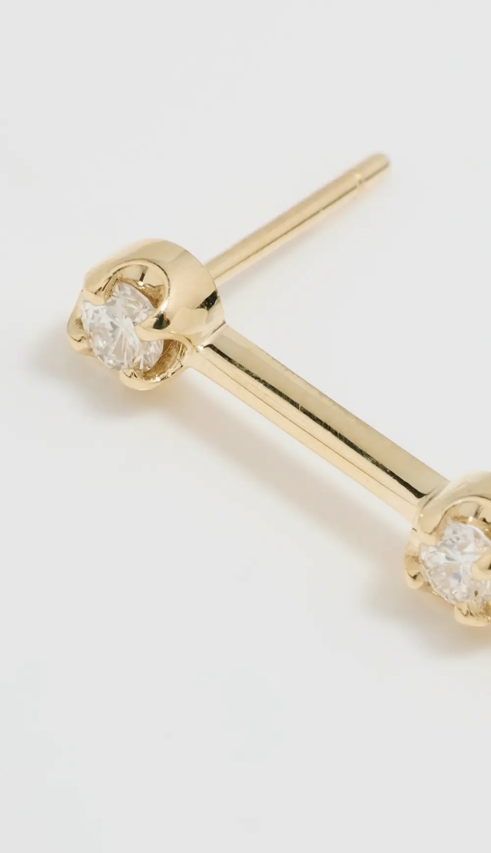 Jennifer Meyer Jewelry 18k Three Linear Illusion Set Studs