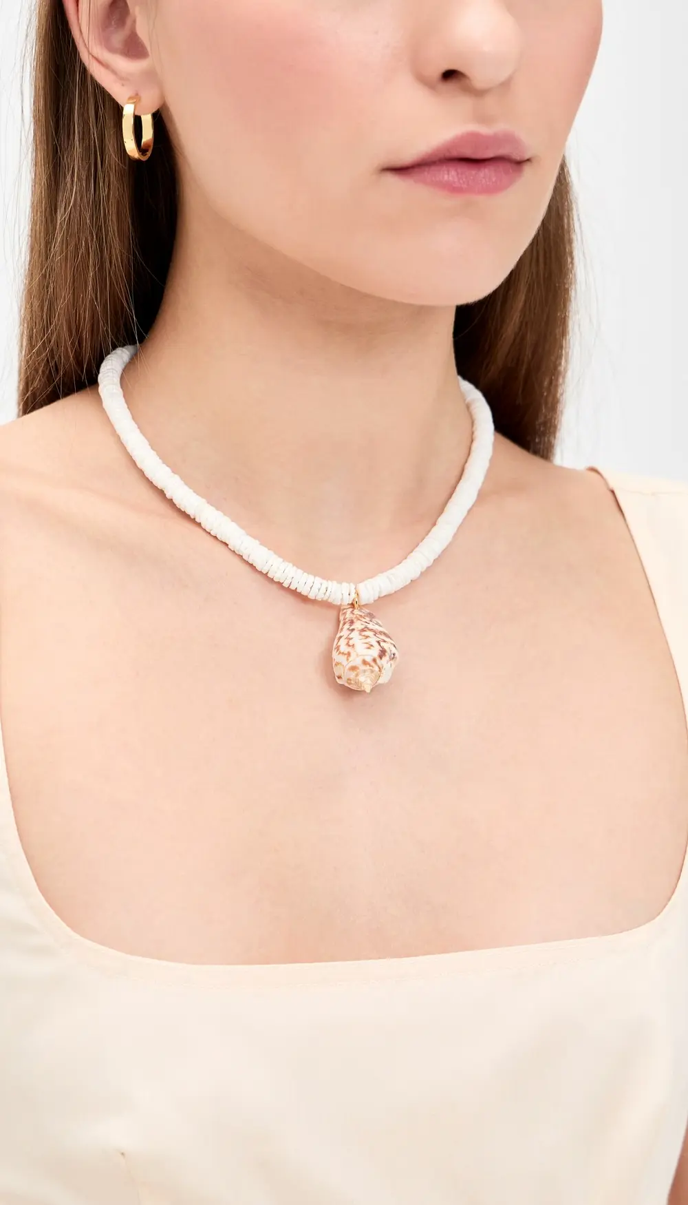 Logan Tay Shell Pendant Beaded Necklace