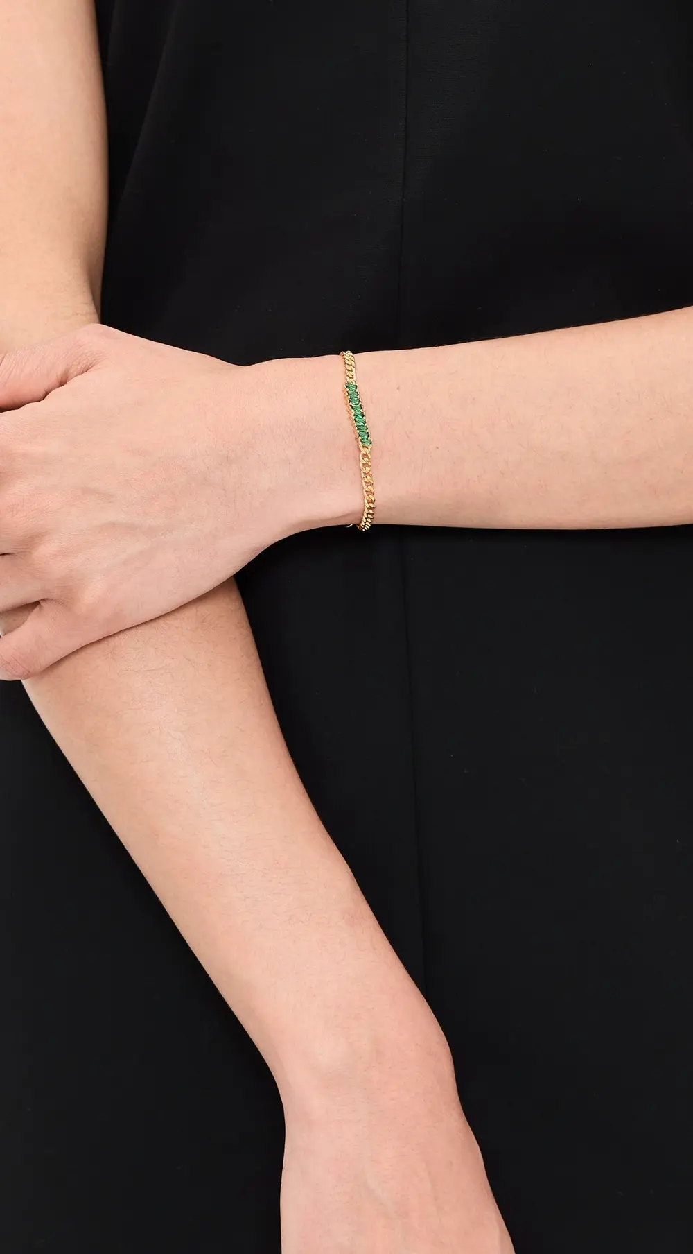Gwen Beloti Destined Emerald Accent Gold Bracelet