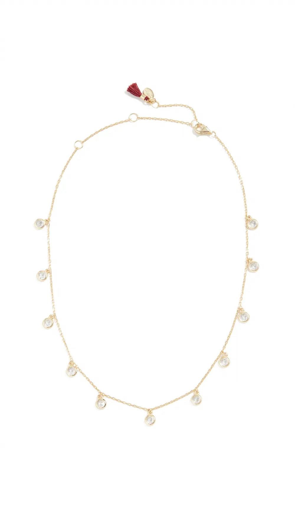 SHASHI Solitaire Drop Choker Necklace
