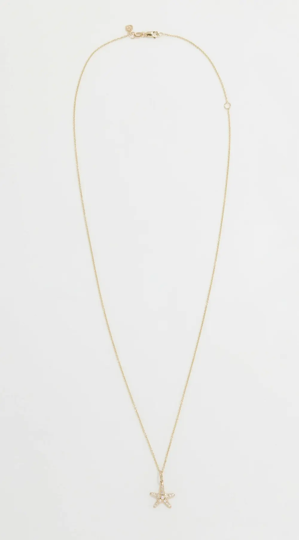 Sydney Evan 14k Small Starfish Charm Necklace