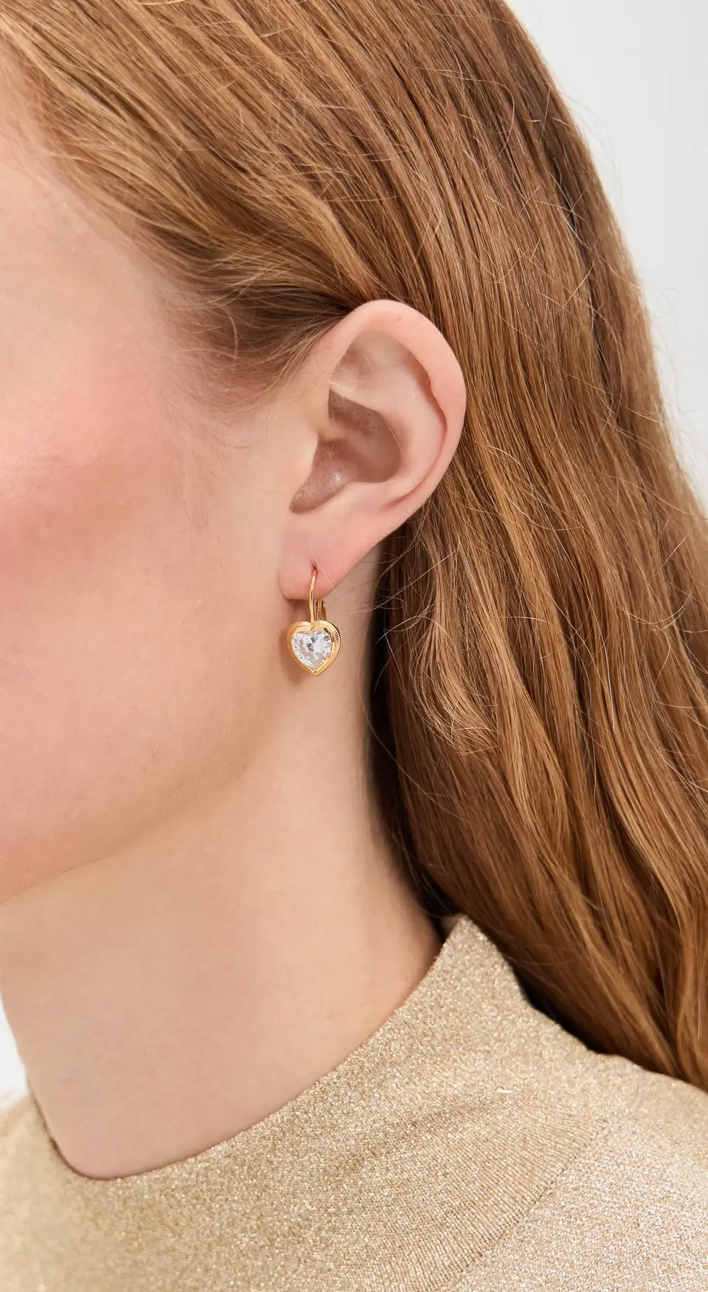 HART Bezel Heart Earrings