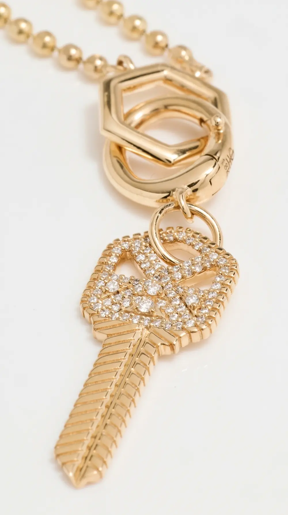 Harwell Godfrey Mini Cut Ball Chain & Mini Key Necklace