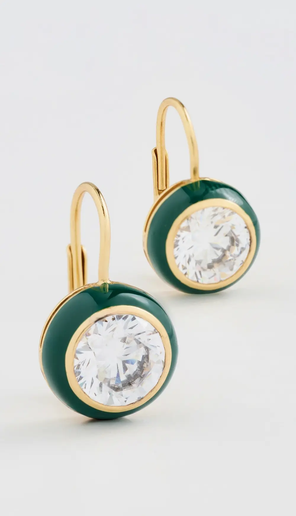 HART Enamel Bezel Drop Earrings