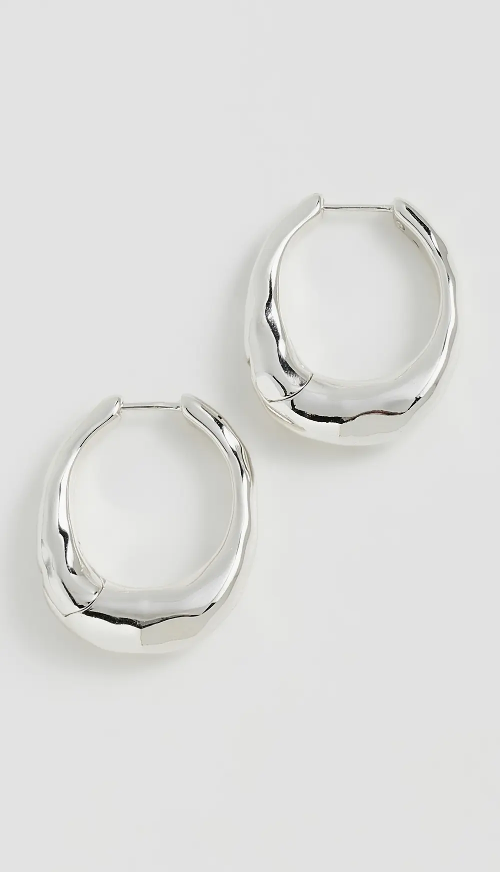 Madewell Hammered Puffy Huggie Hoop Earrings