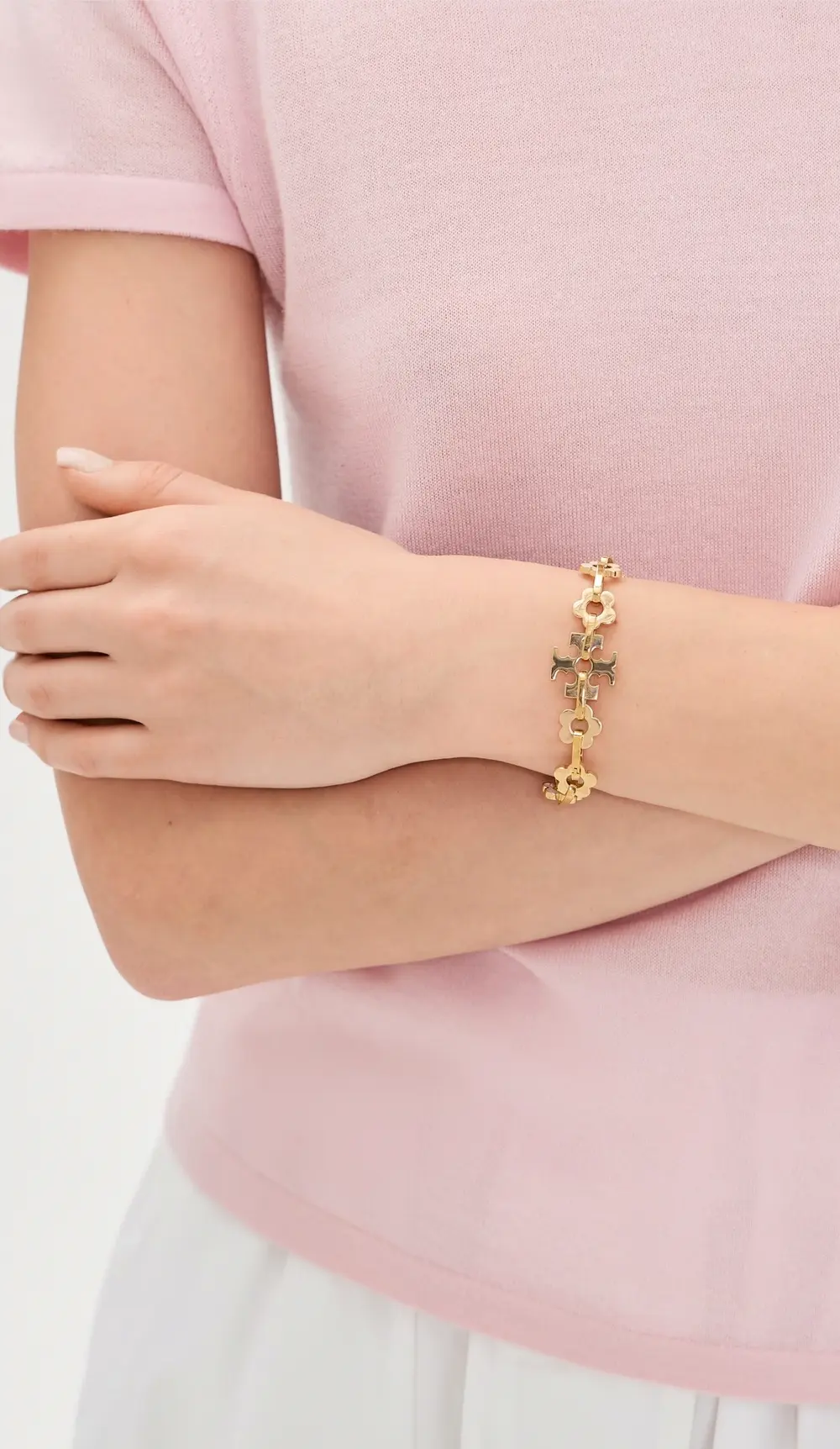 Tory Burch Interlocking Flower Bracelet