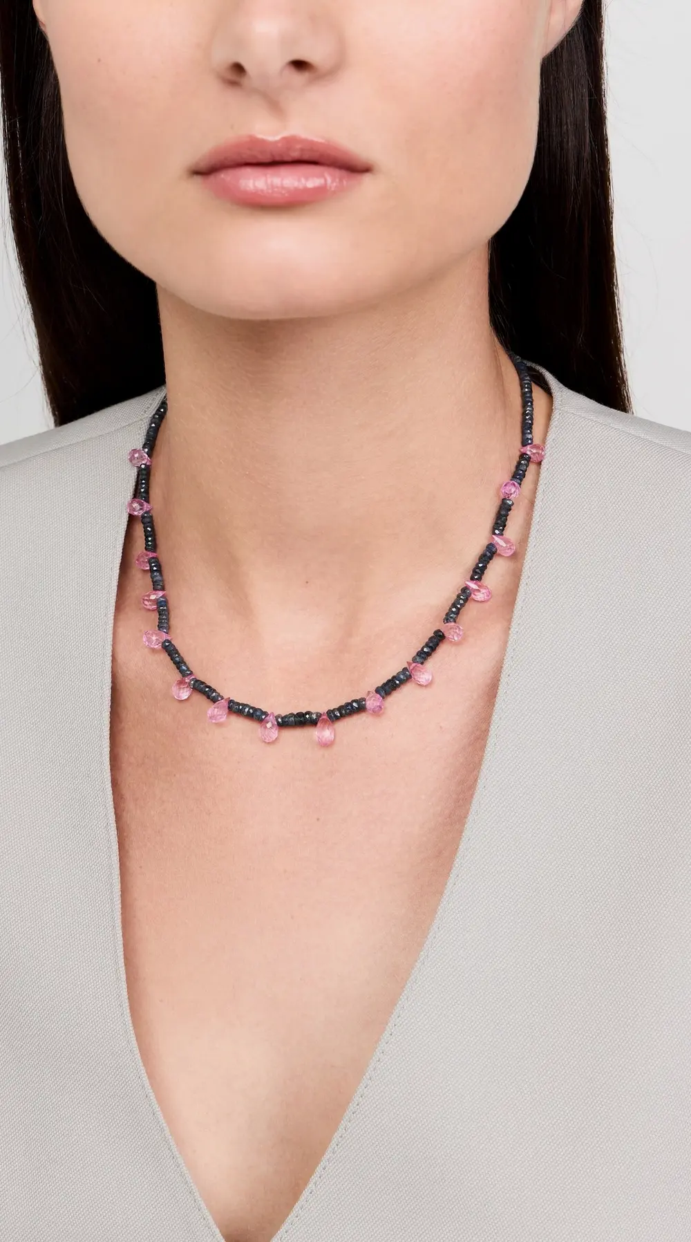 JIA JIA 14k Sapphire Pink Topaz Candy Necklace