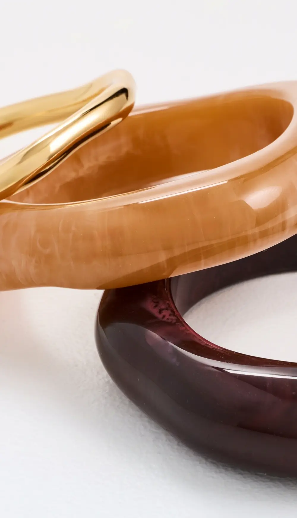 Madewell Sculptural Resin Bangle Bracelet Set