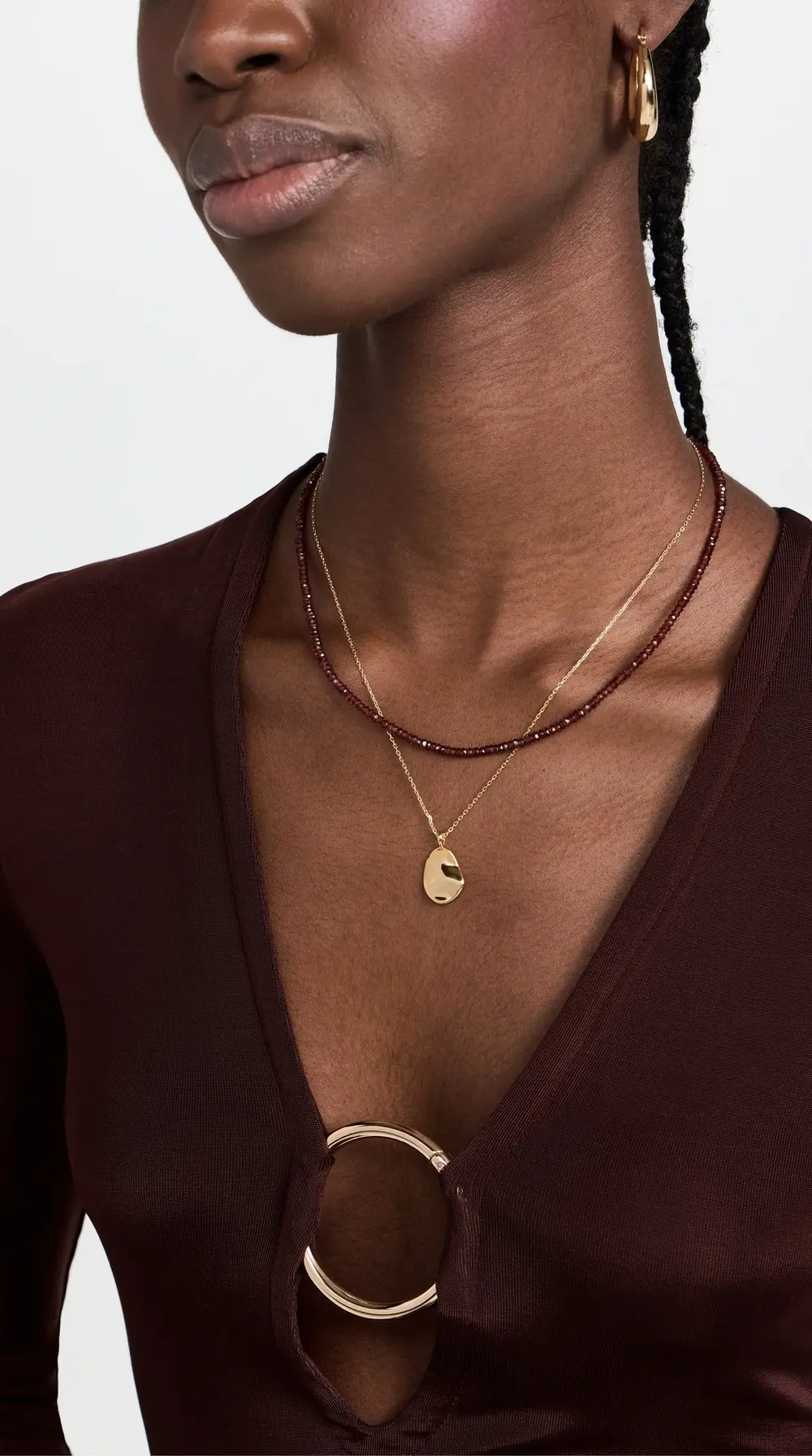 JIA JIA January Garnet Beaded Necklace