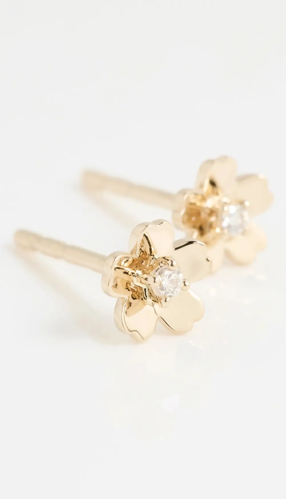 EF Collection 14k Mini Cherry Blossom Stud Earrings