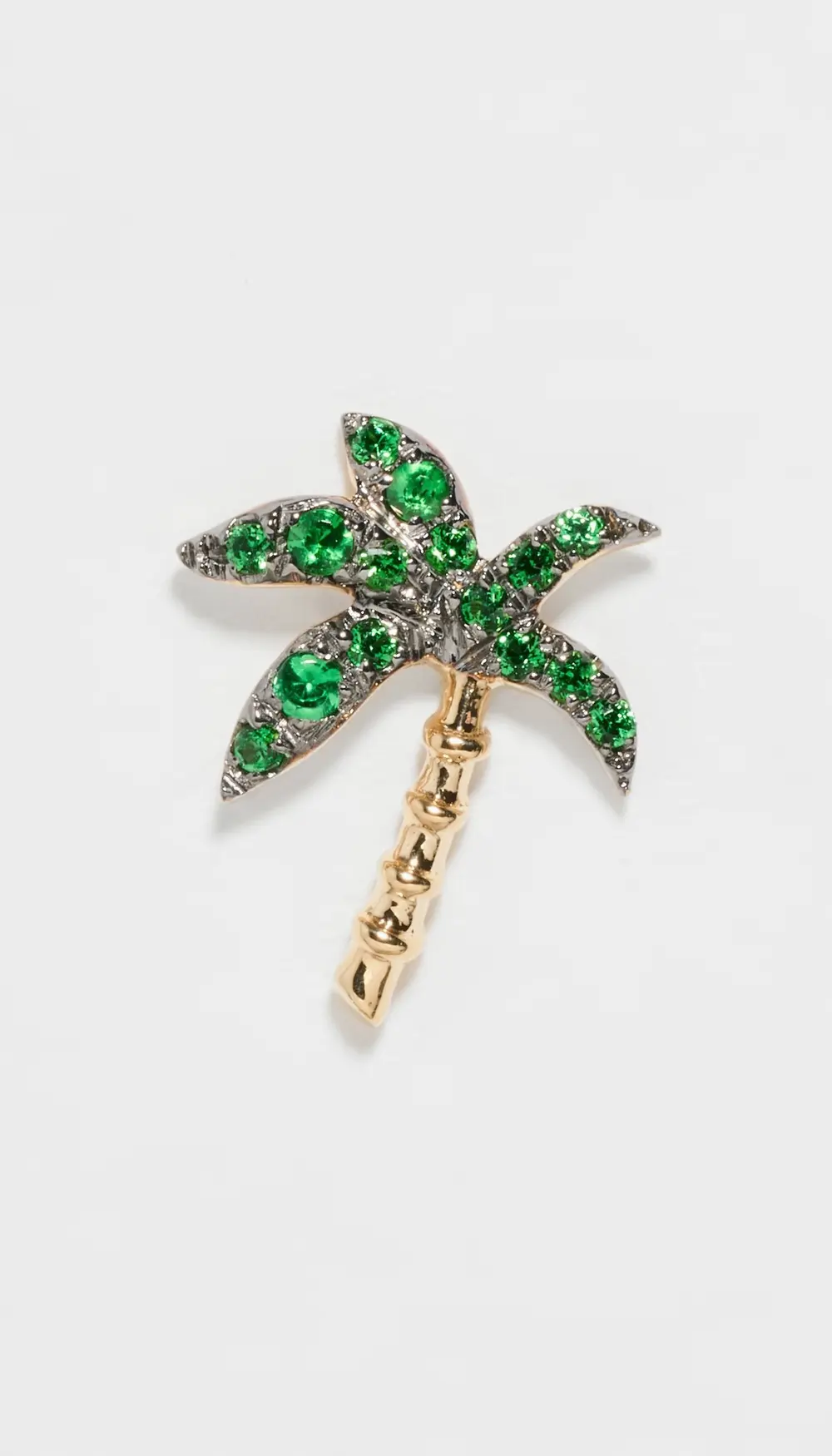 Yvonne Leon 18k Puce Palmier Tsavorite Earring