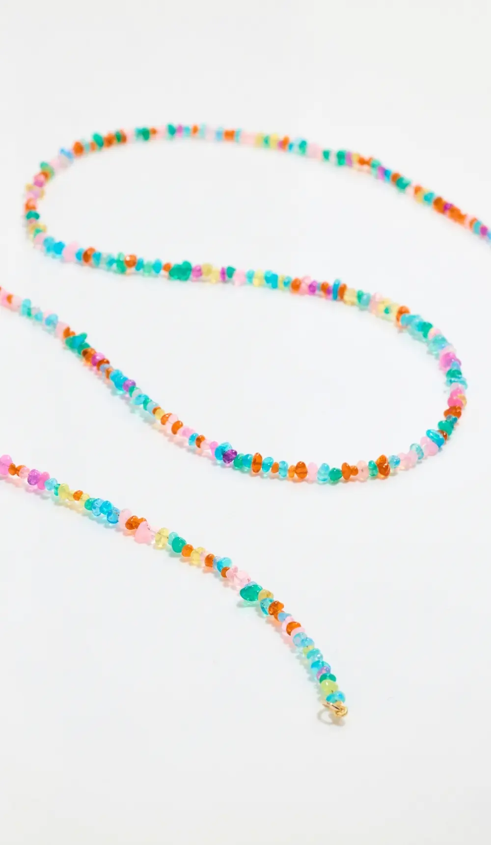 JIA JIA 14k Mini Rainbow Pebble Opal Long Necklace