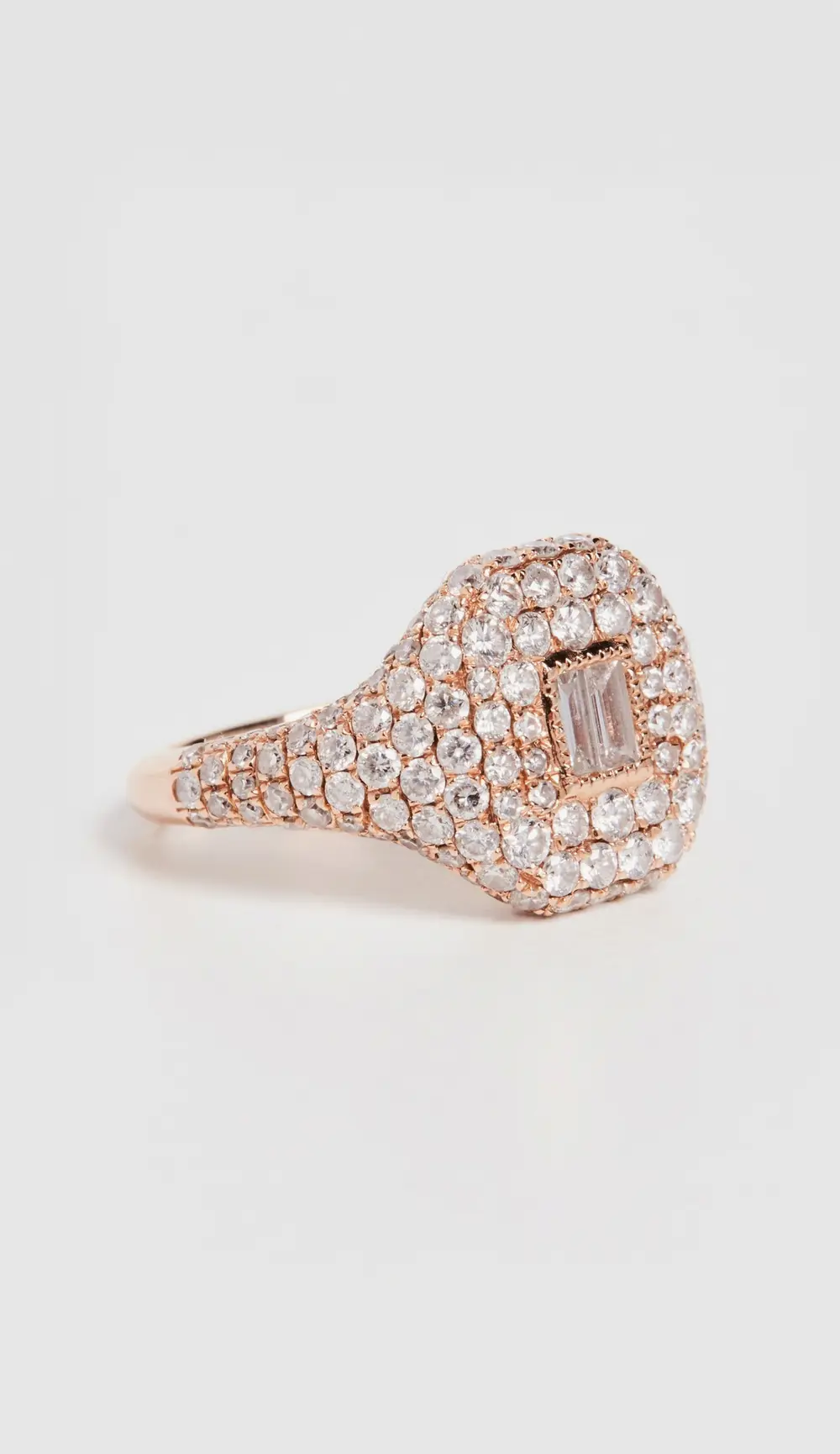 SHAY 18k Essential Pave Pinky Ring