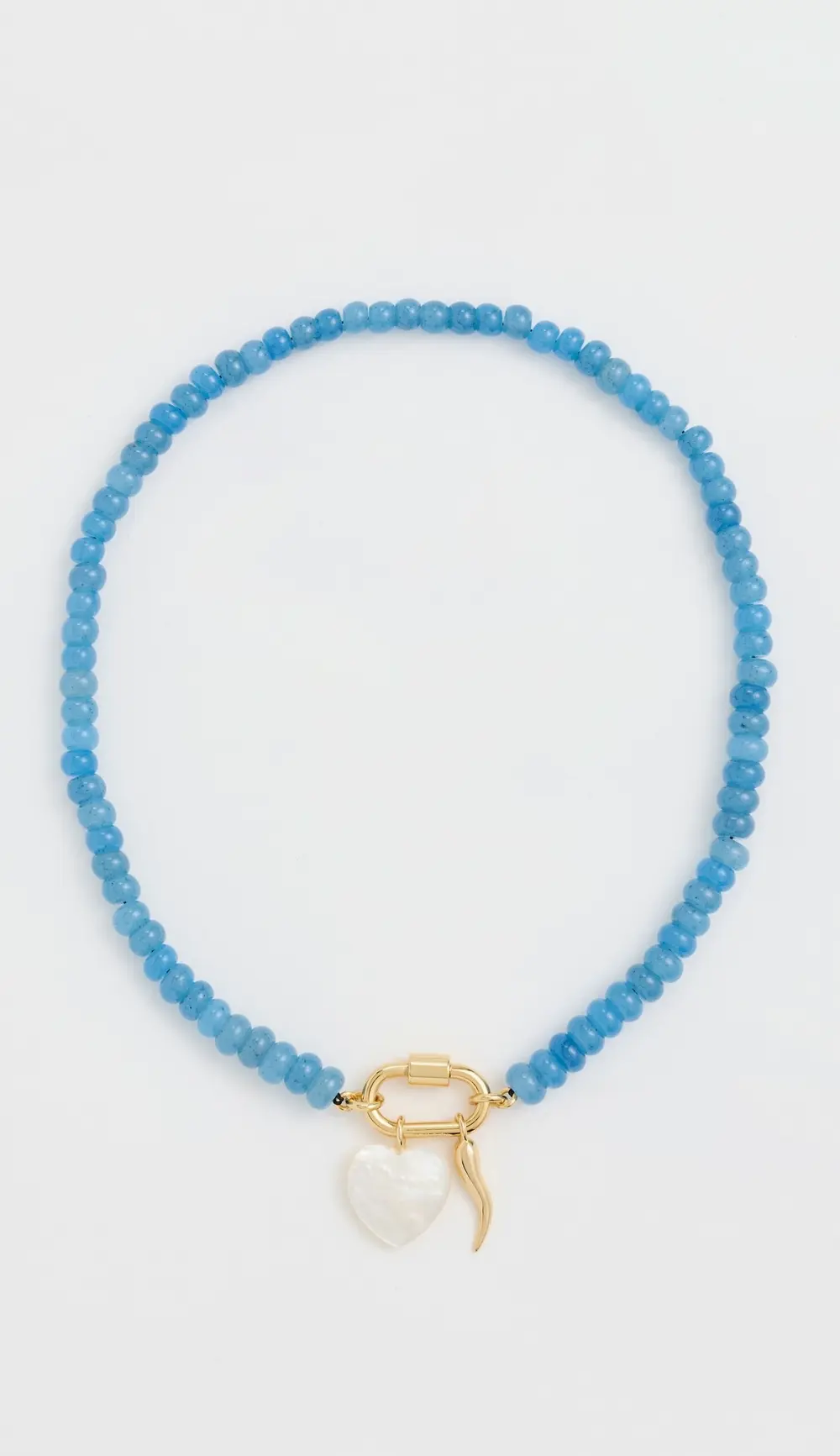 Madewell Semiprecious Beaded Carabiner Charm Necklace