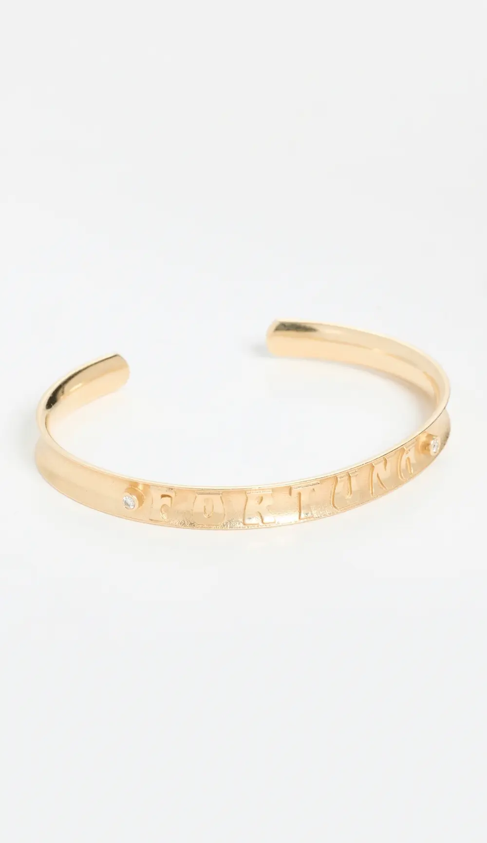 Marlo Laz 14k Slim Fortuna Cuff 2 Diamonds