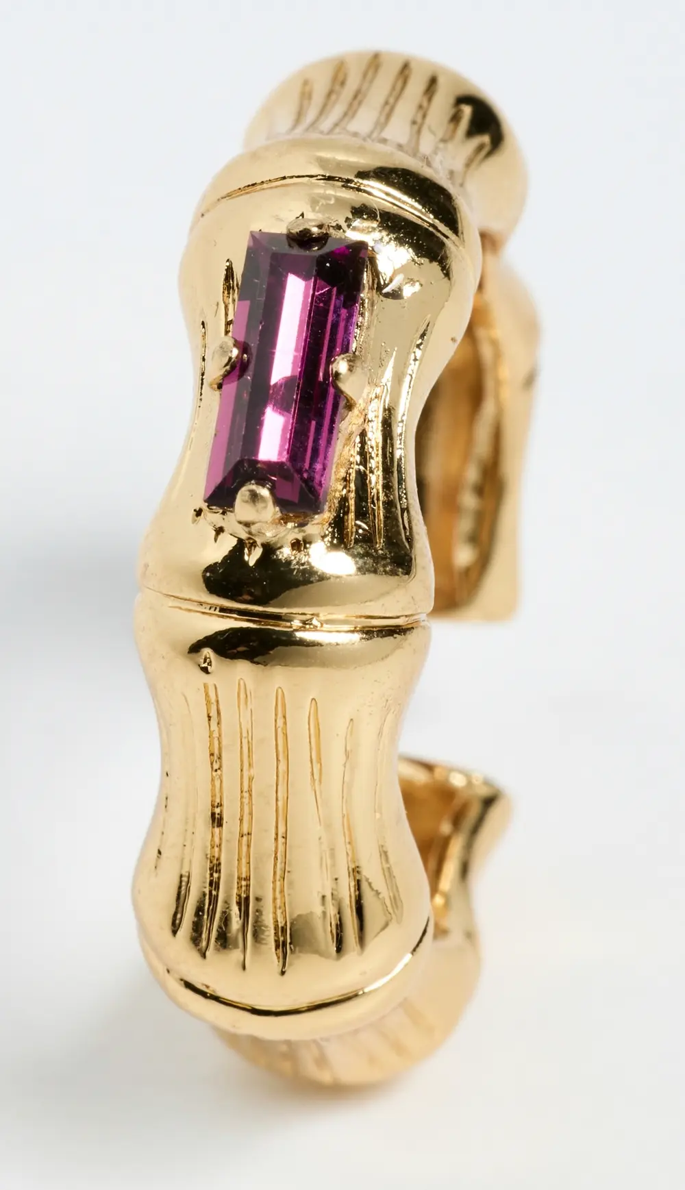 GAS Bijoux Bambou Jonc Strass O Ring