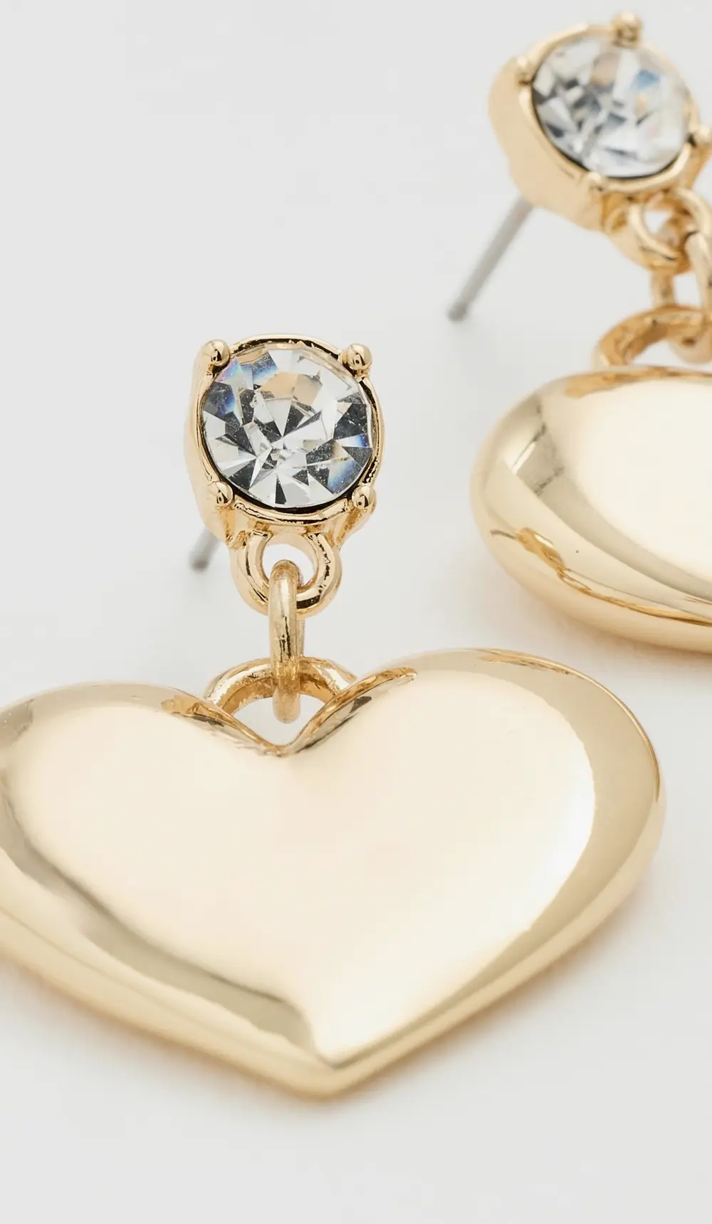 Ettika Crystal and Heart Dangle Earrings