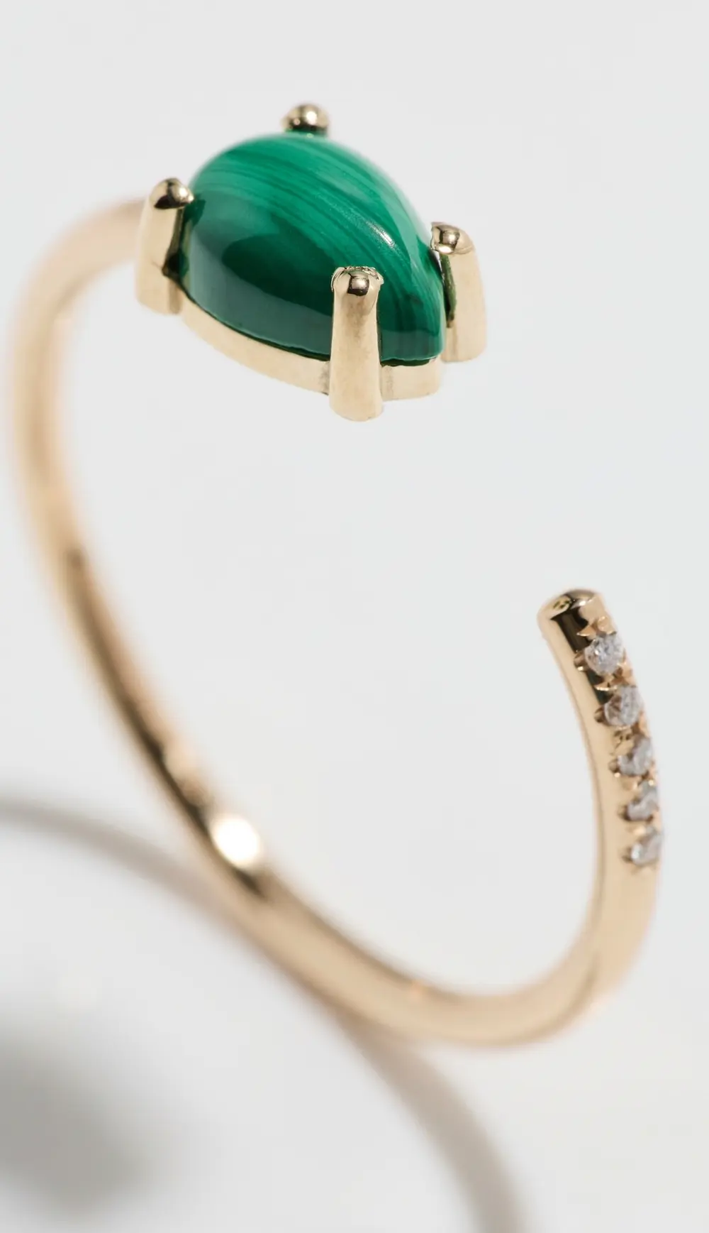 Zoe Chicco 14k Malachite & Diamond Ring