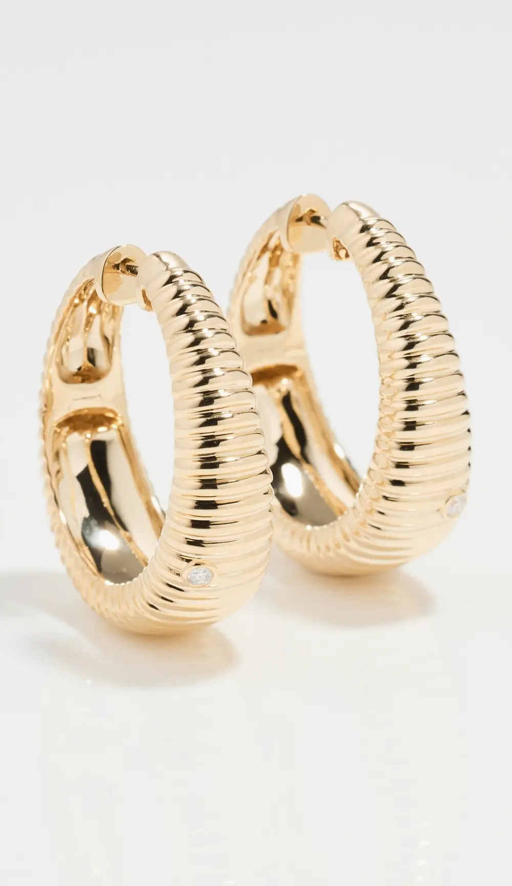 Yvonne Leon Paire De Maxi Creoles Berlingot OJ Earrings